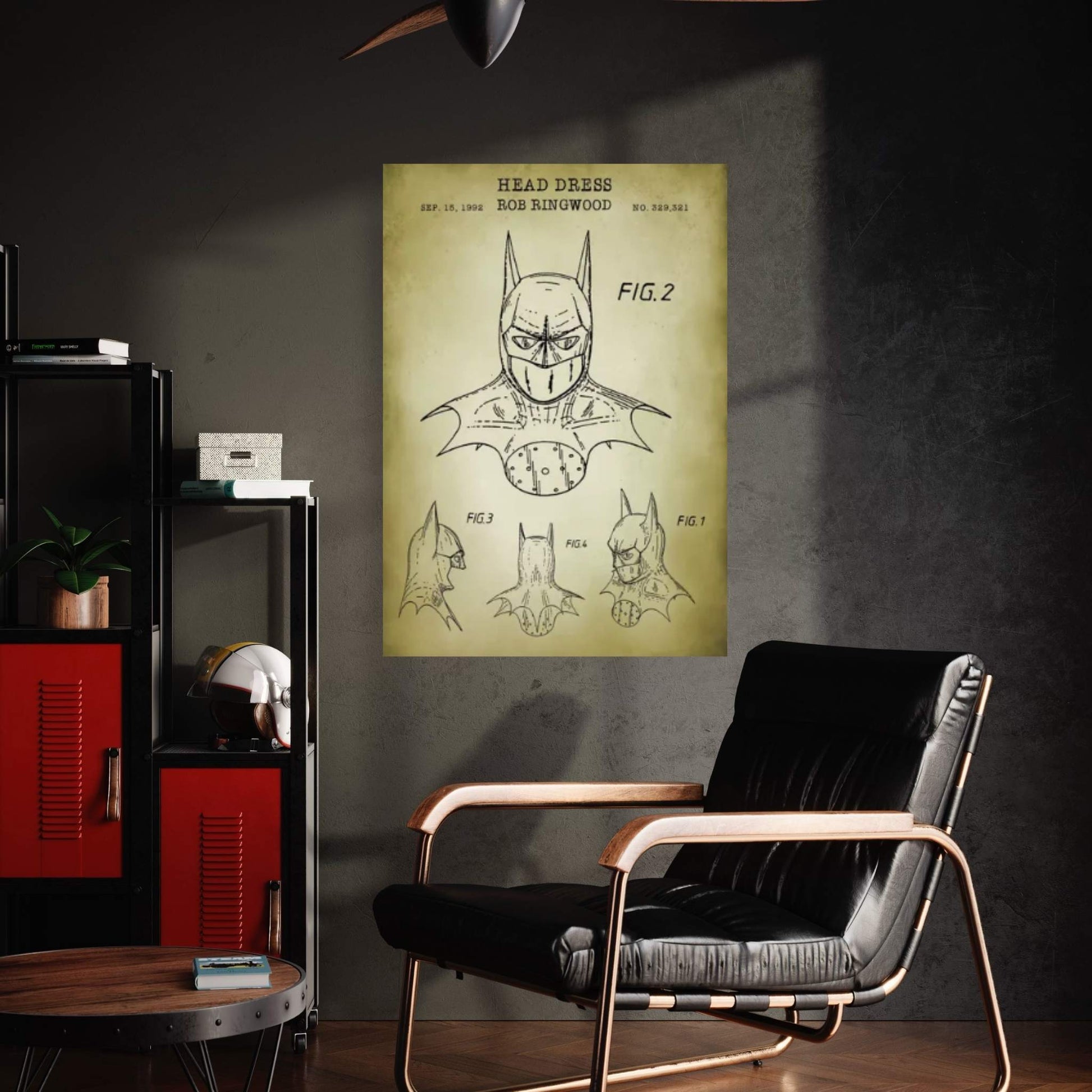 Batman Cowl Canvas Wall Art - Y Canvas