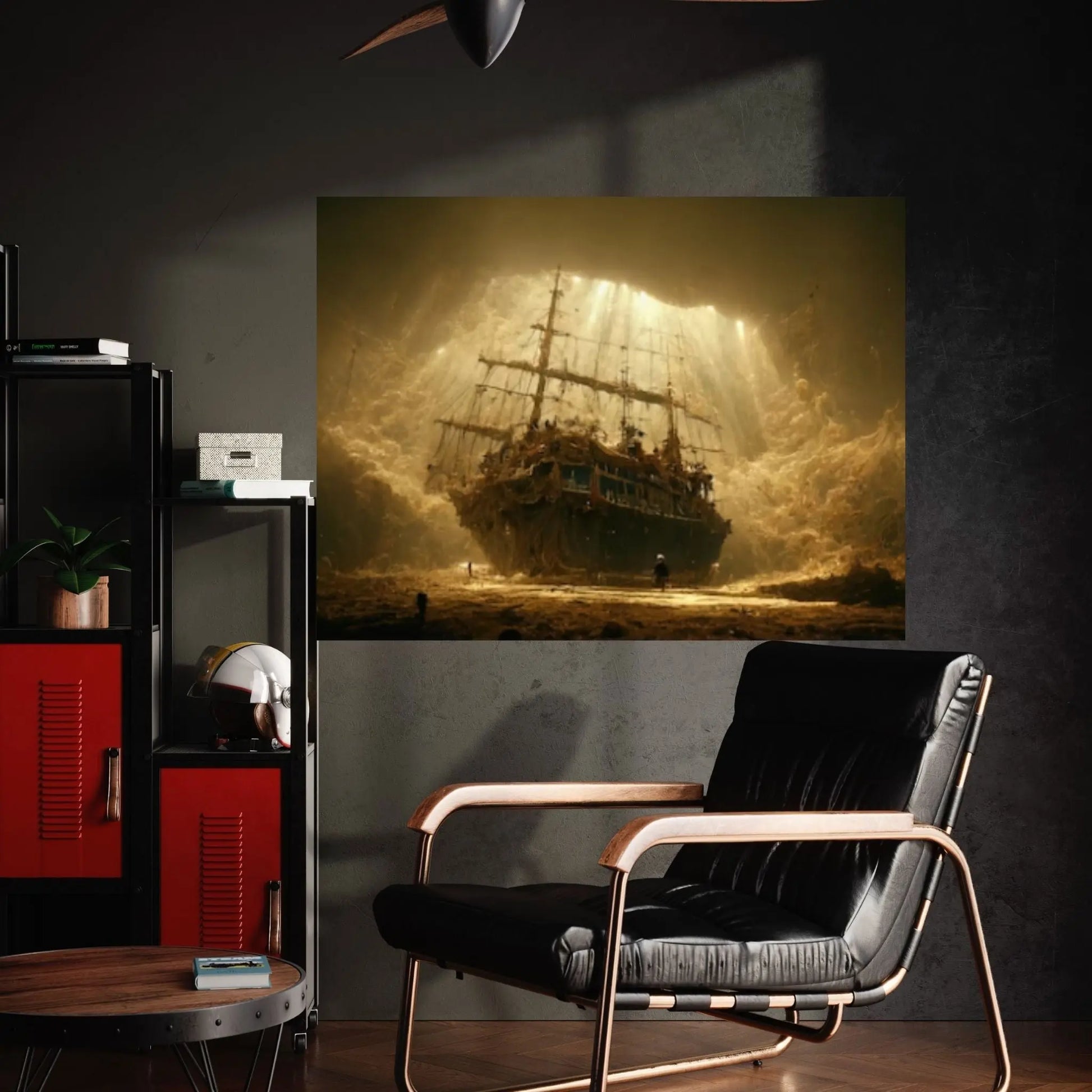 Ship Wars Wall Art,Pirate Ship Framed Canvas - Canvas Wall Art Luxury Decor for Room - Y Canvas