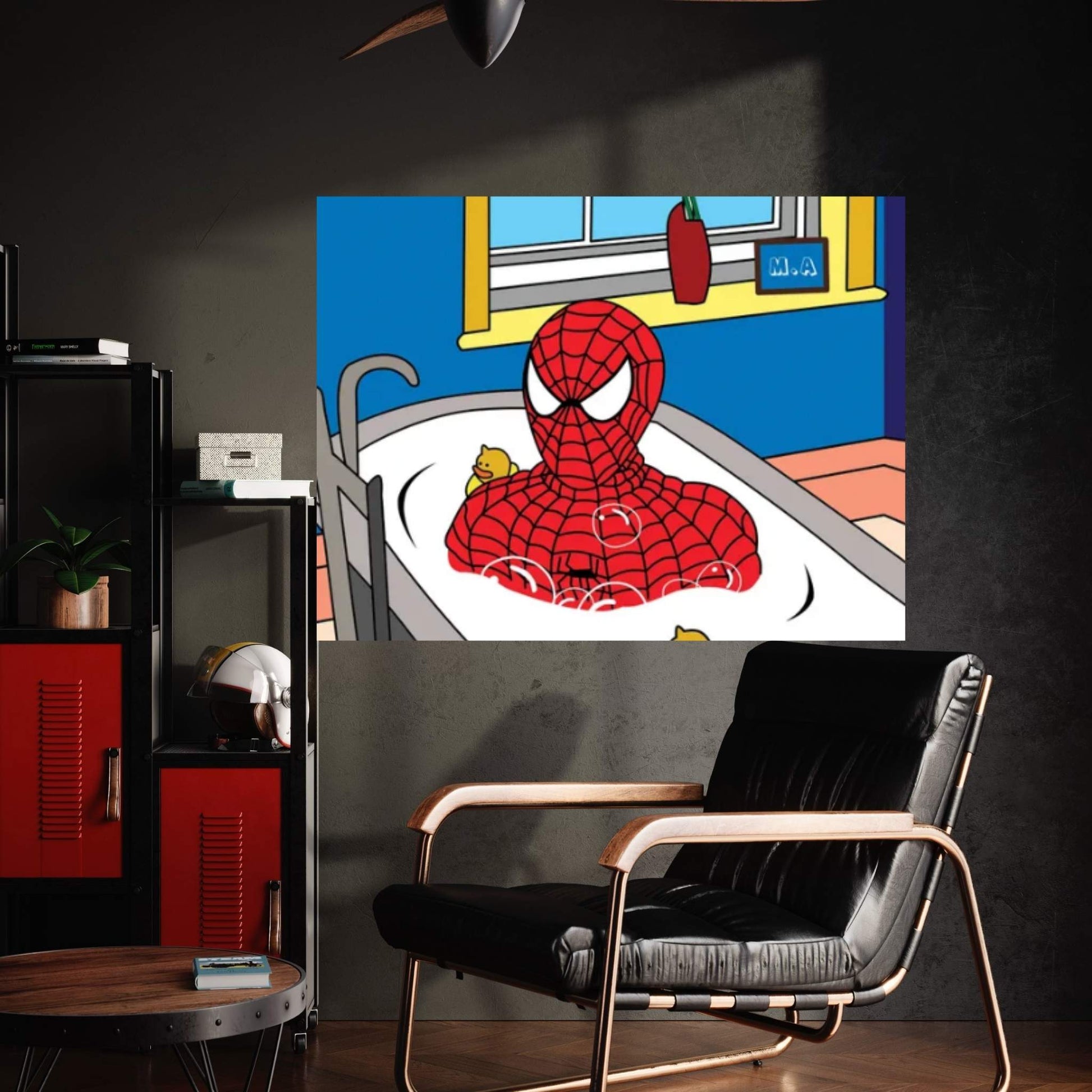 Spidey Bath Time Canvas Wall Art - Y Canvas