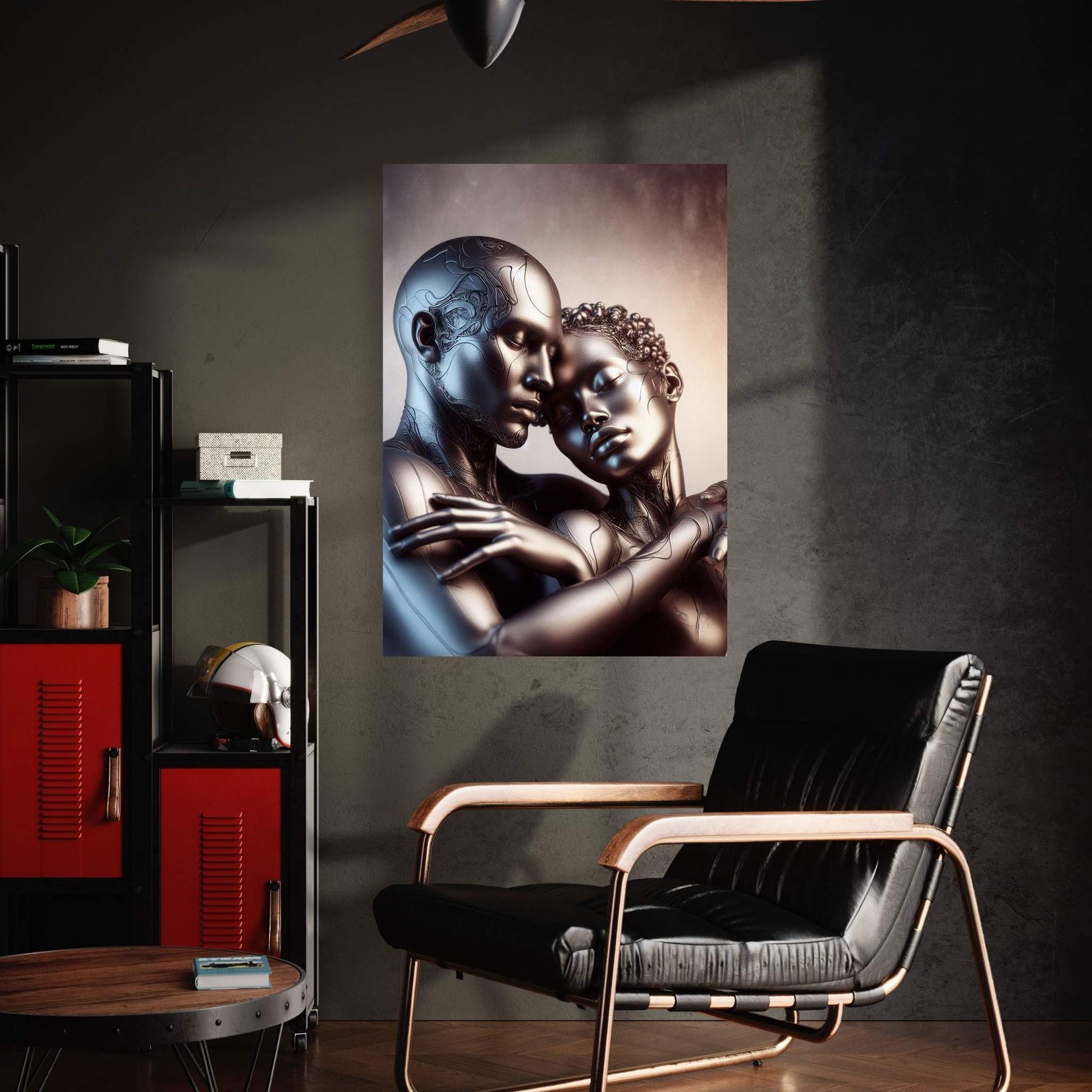 Metalic Love Couple Canvas Wall Art - Y Canvas