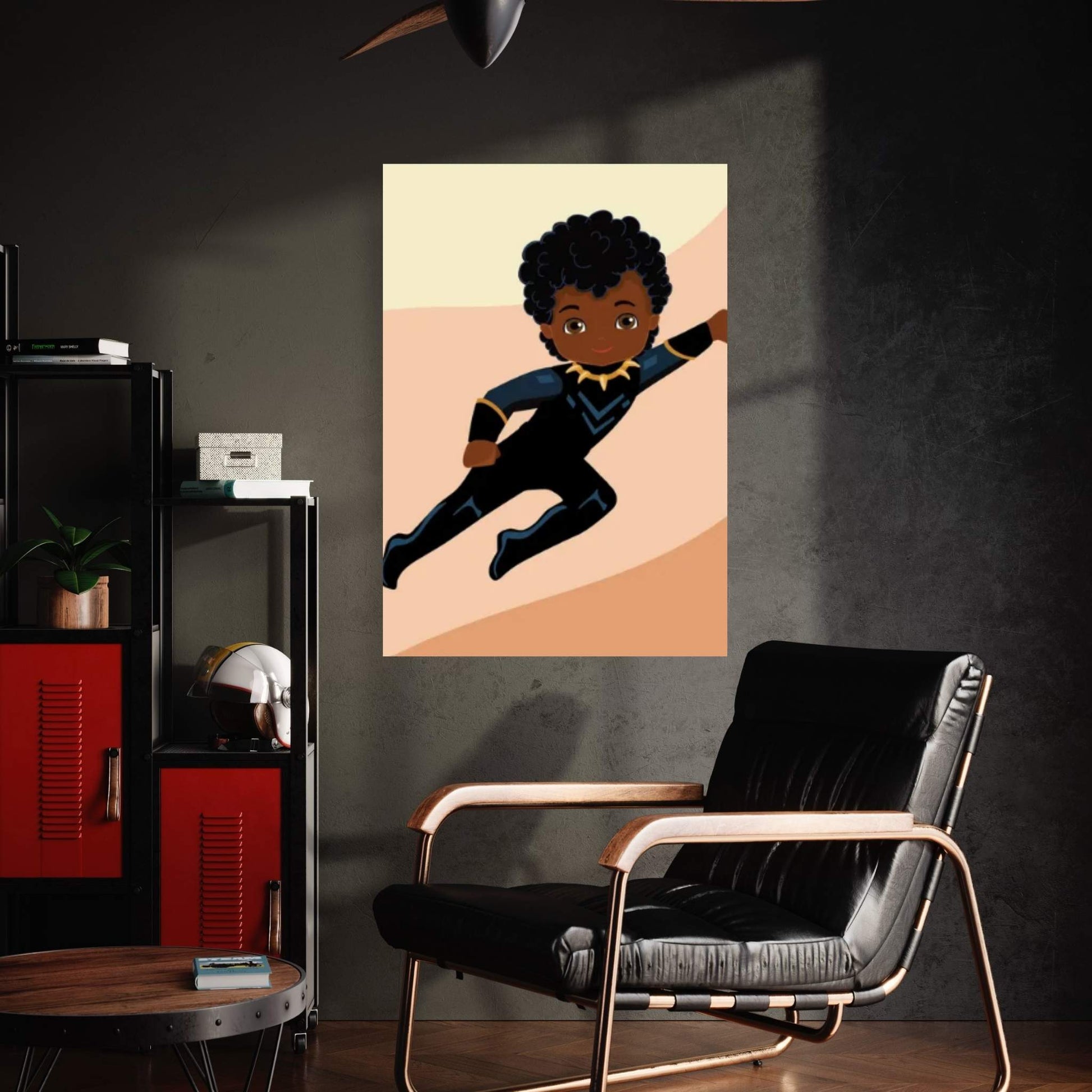 Black Panther Kid Canvas Wall Art - Y Canvas