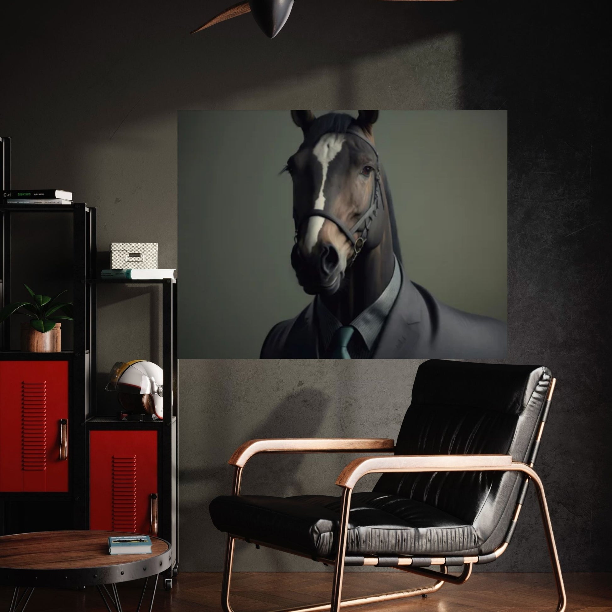 Large Black Horse Print Poster Canvas Art, Animal Art, Animal Painting Horse Canvas Wall Art - Y Canvas