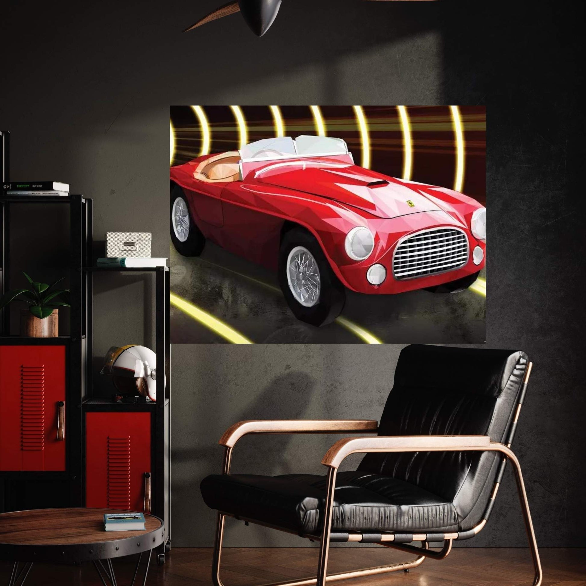 Le Rouge Ferrari Canvas Wall Art - Y Canvas