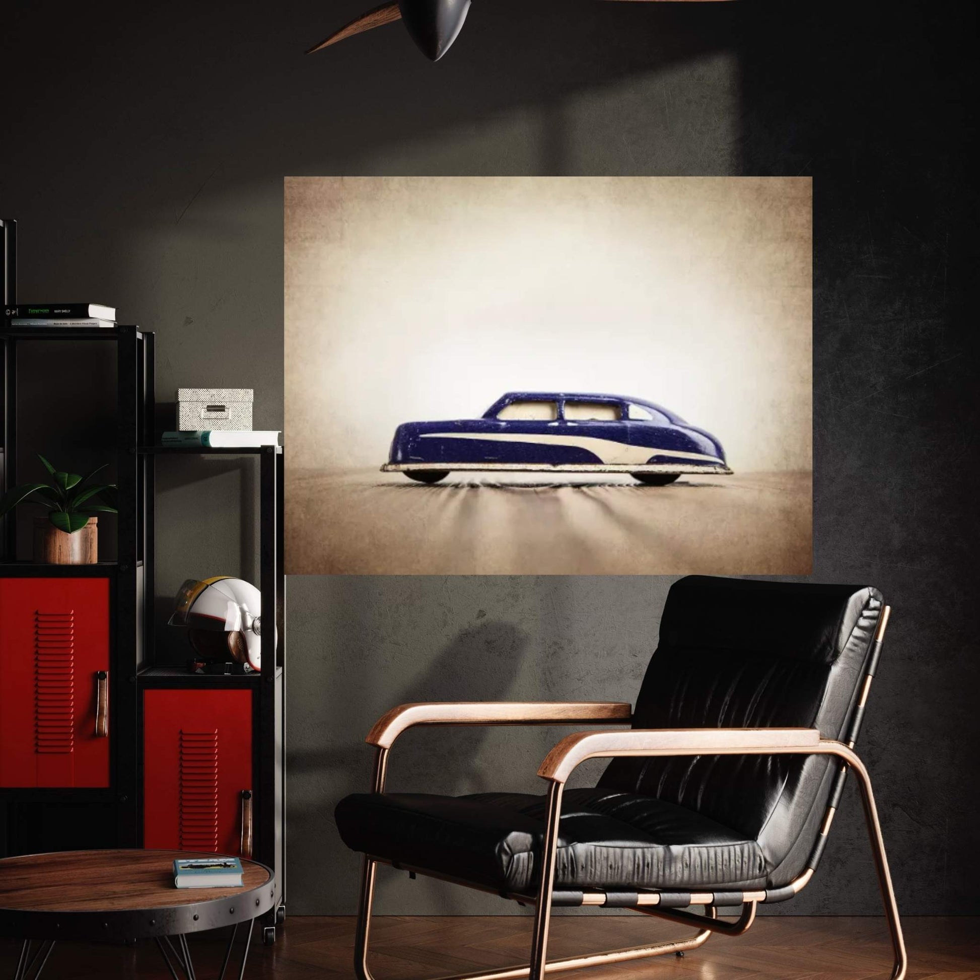 ARGO Purple And White Sedan Canvas Wall Art - Y Canvas