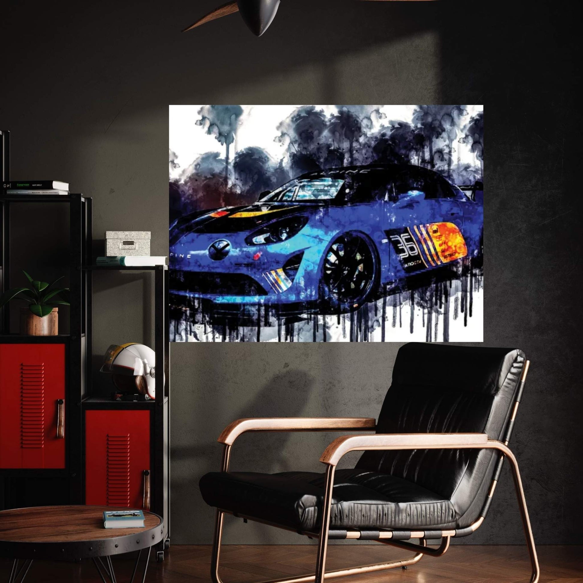 Car 2018 Alpine A110 GT4 Canvas Wall Art - Y Canvas