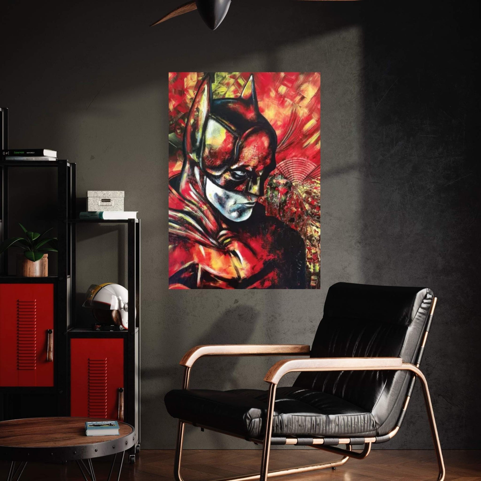 Batman On Fire Canvas Wall Art - Y Canvas