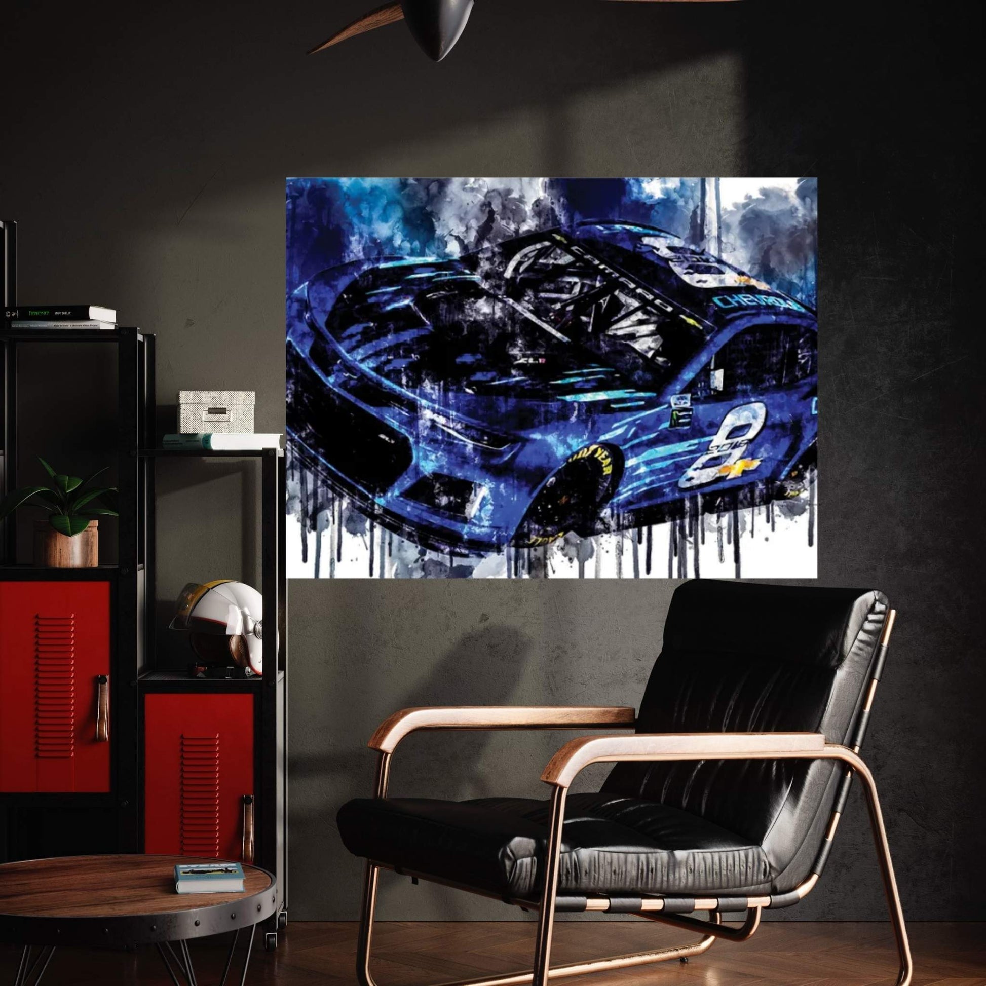 2018 Chevrolet Camaro ZL1 Nascar Race Car Canvas Wall Art - Y Canvas