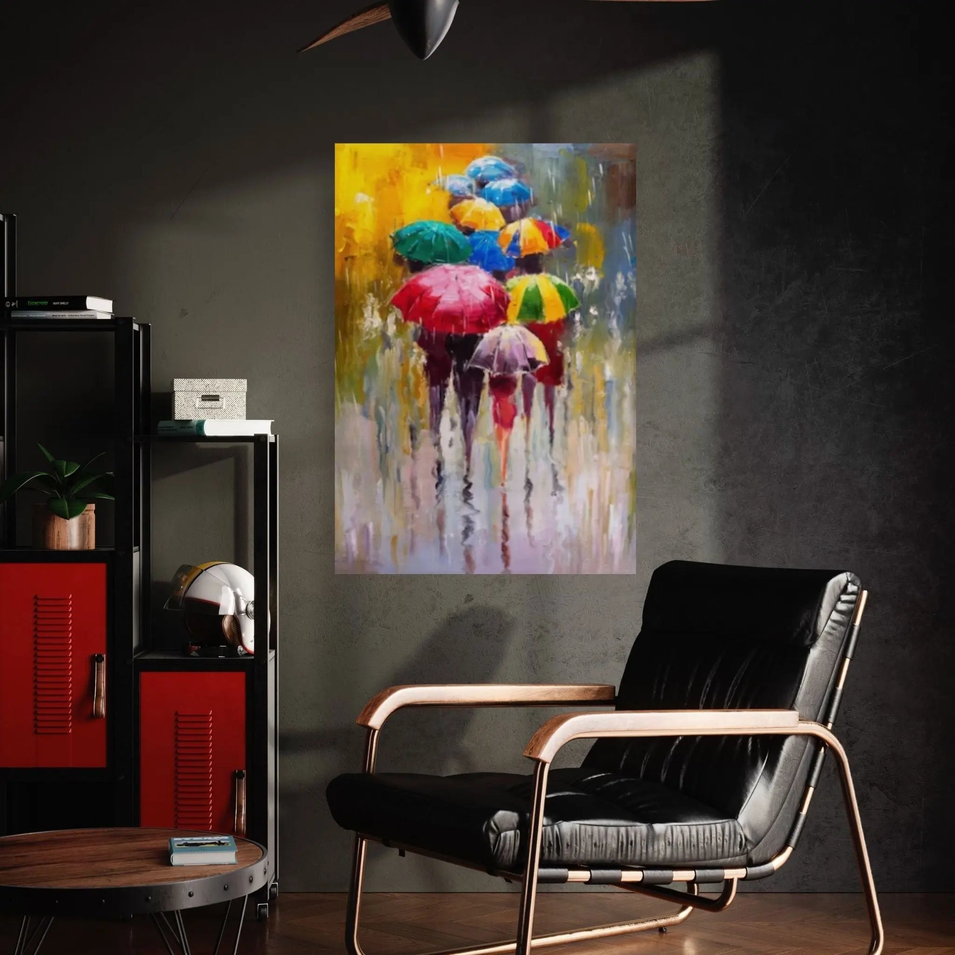 Color People Umbrella Canvas WAll Art Home Decor Poster Print - Y Canvas