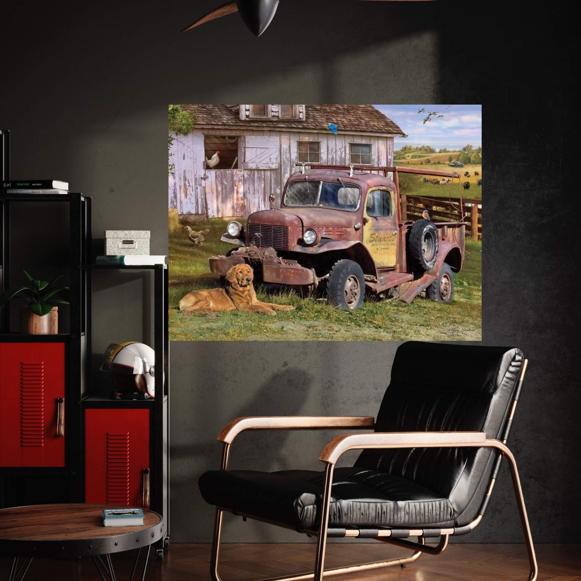 Stuart's Vintage Truck Canvas Wall Art - Y Canvas