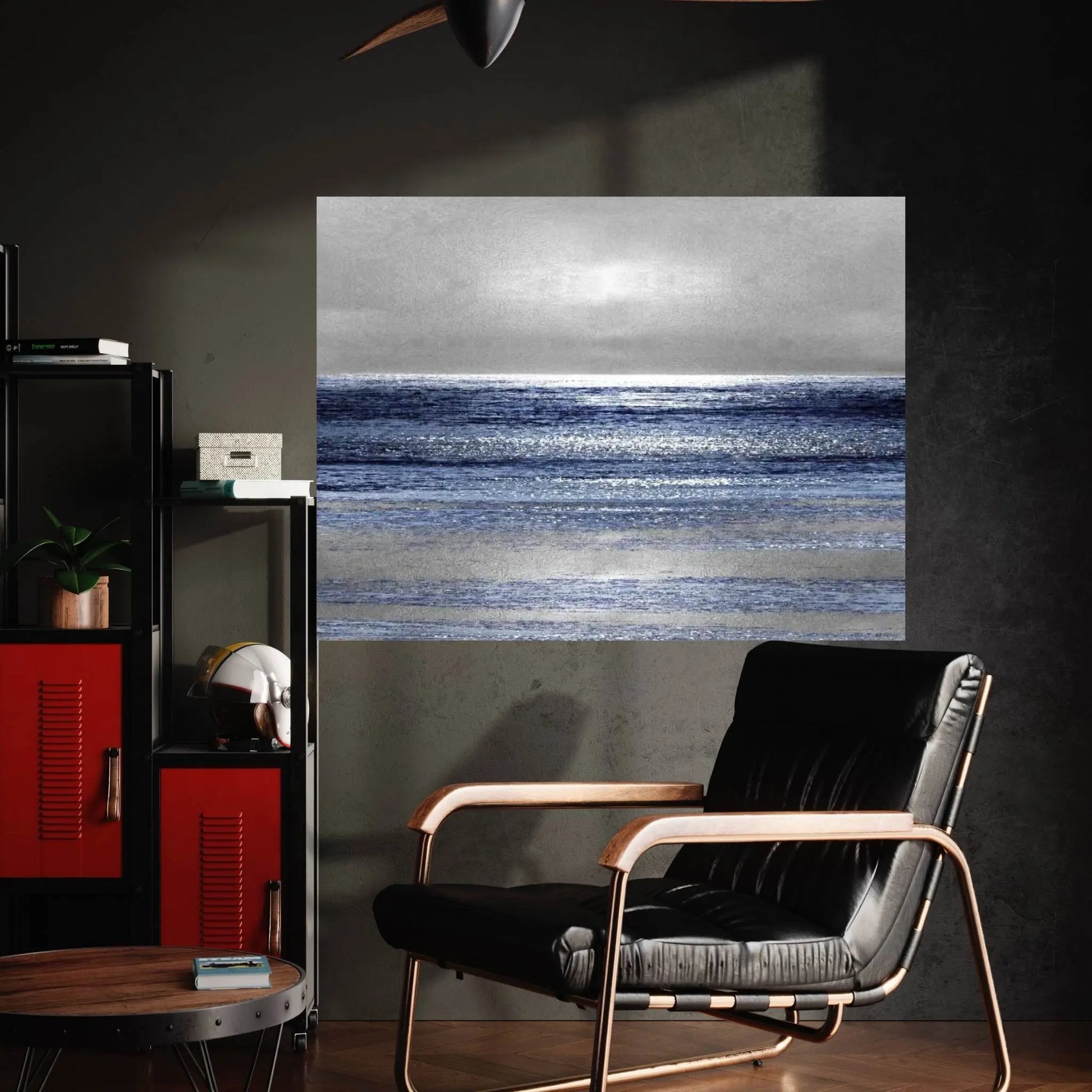 Silver Seascape II Canvas Wall Art - Y Canvas