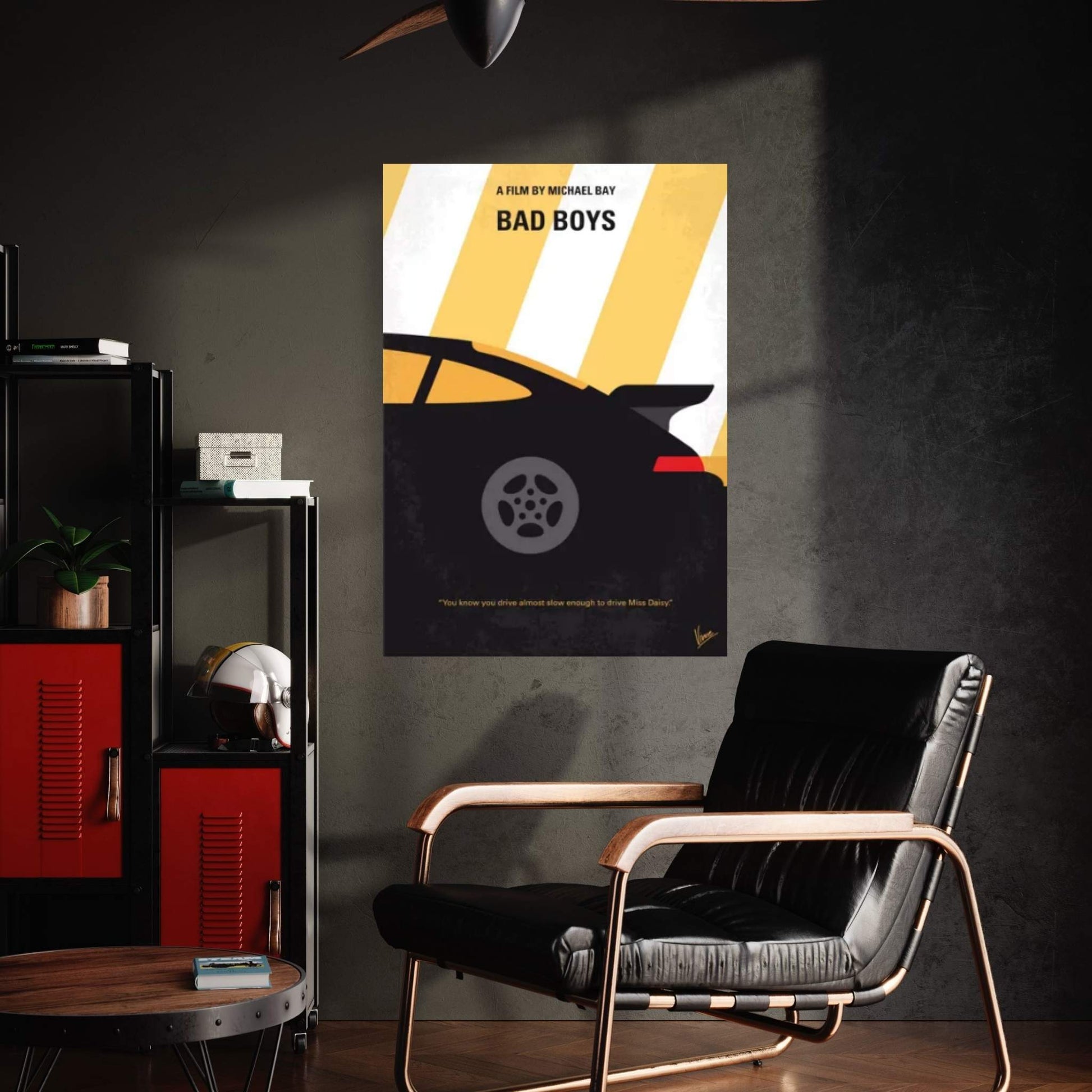 Bad Boys Minimal Movie Poster Canvas Wall Art - Y Canvas