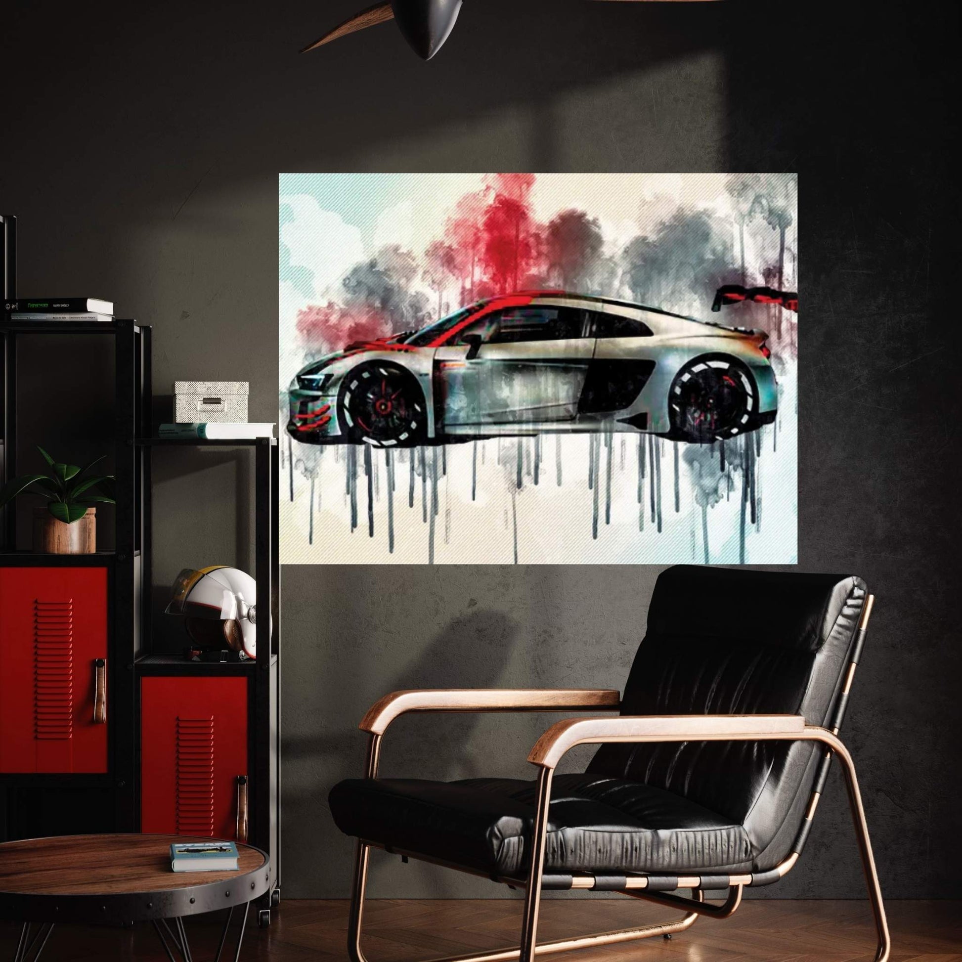 Audi R8 Lms 2019 Side View Tuning R8 Exterior Racing Car Canvas Wall Art - Y Canvas