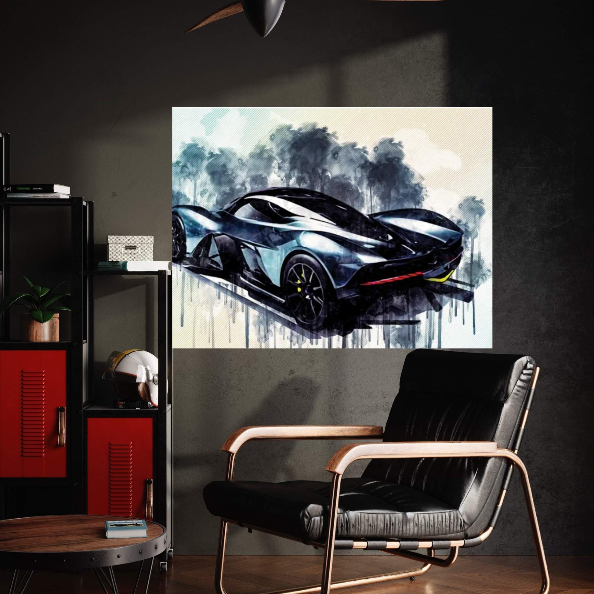 Aston Martin Am-Rb 001 2017 Red Bull Racing Racing Car Garage Hypercar Supercar Canvas Wall Art - Y Canvas