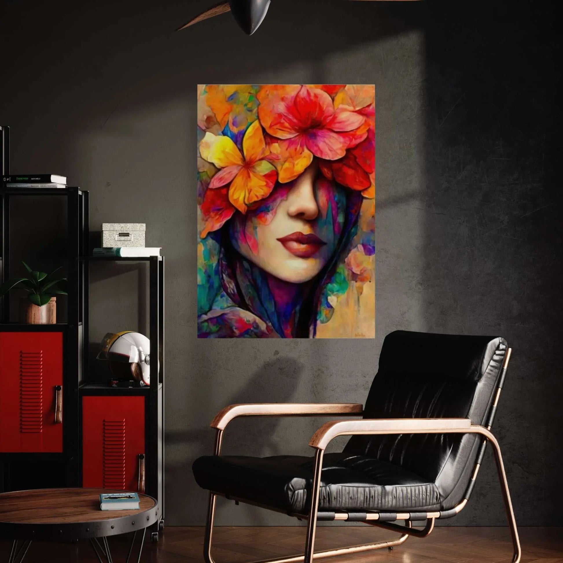 Woman Flower Portrait Canvas Home Decor Poster Print - Y Canvas