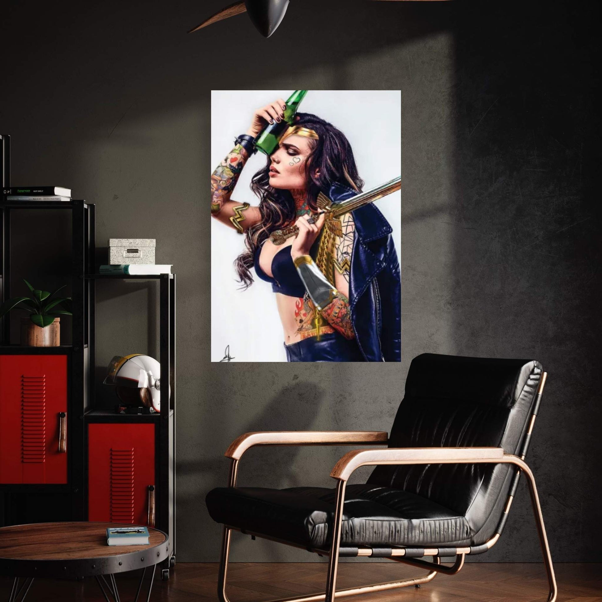 Wonder Woman Beer Canvas Wall Art - Y Canvas