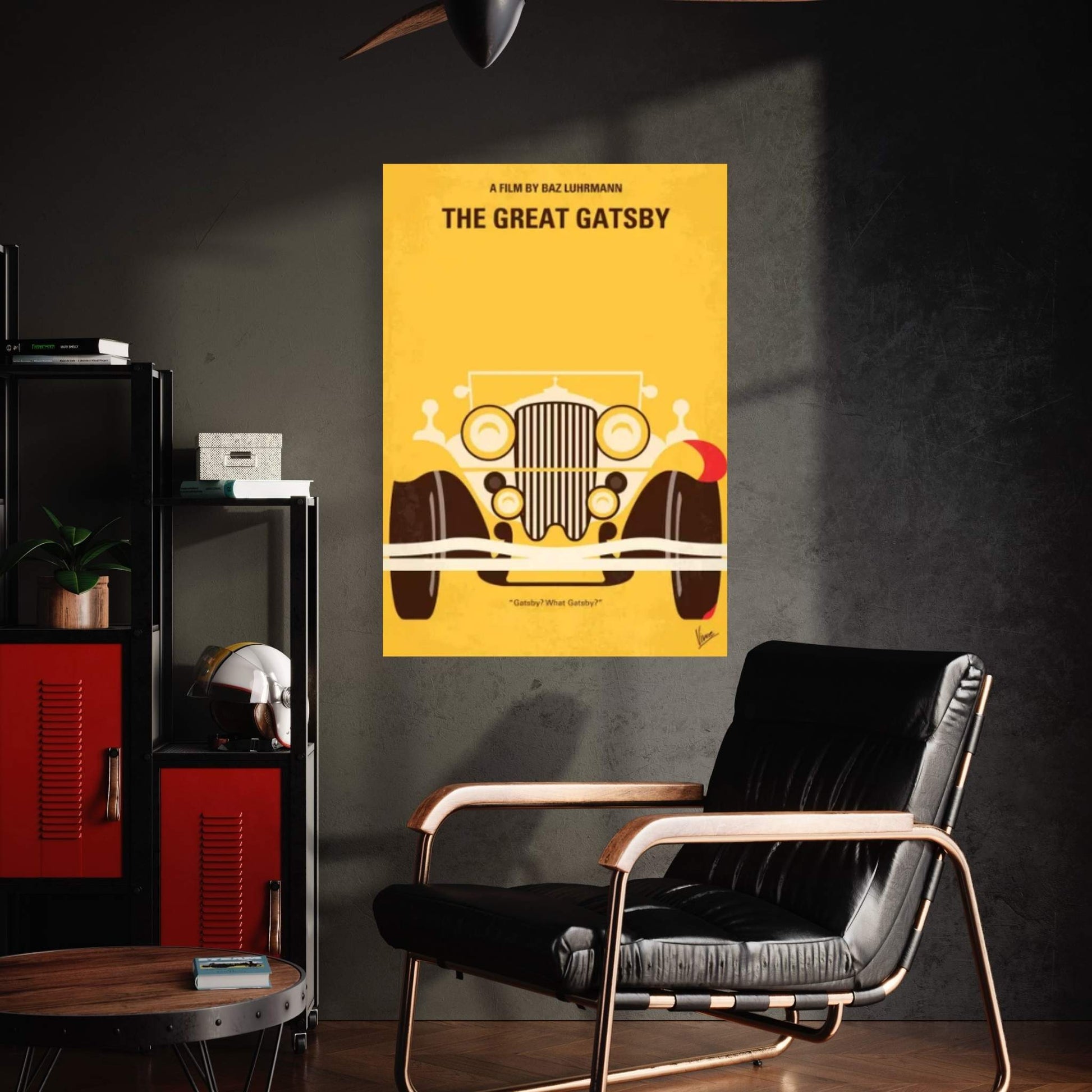 The Great Gatsby Minimal Movie Poster Canvas Wall Art - Y Canvas