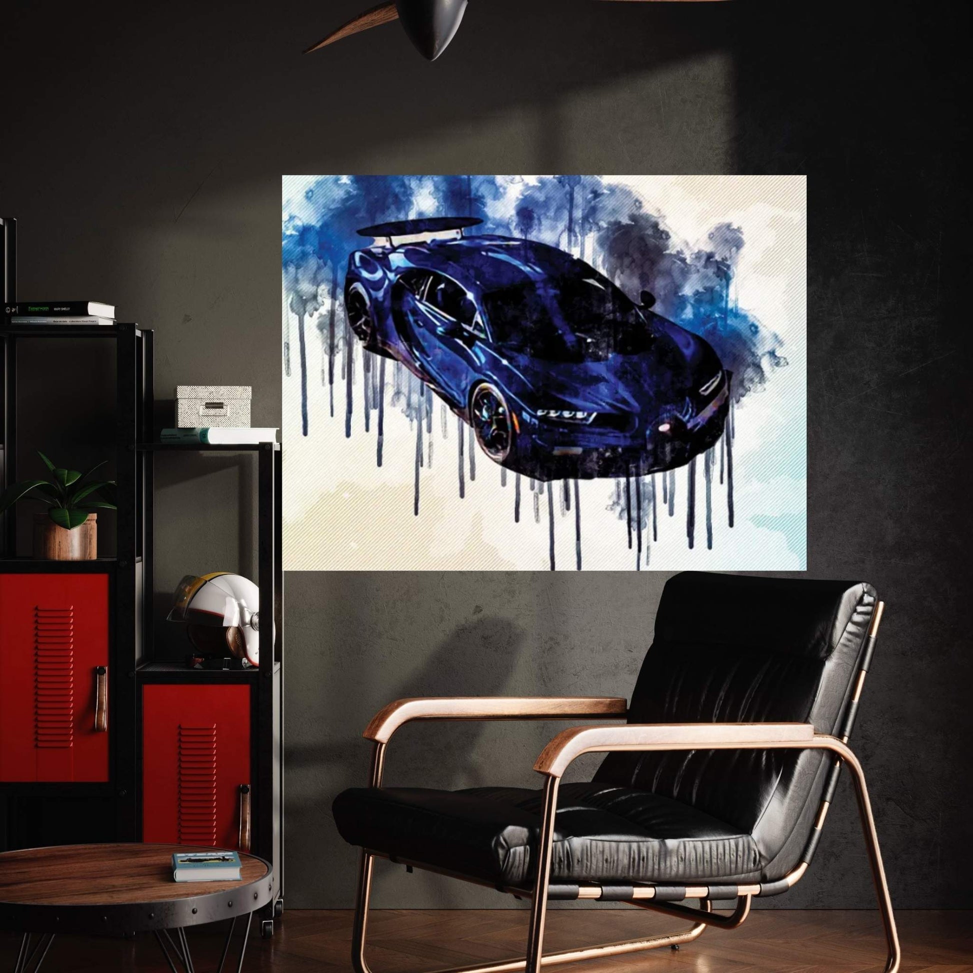 2021 Bugatti Chiron Pur Sport Blue Hypercar Exterior Canvas Wall Art - Y Canvas