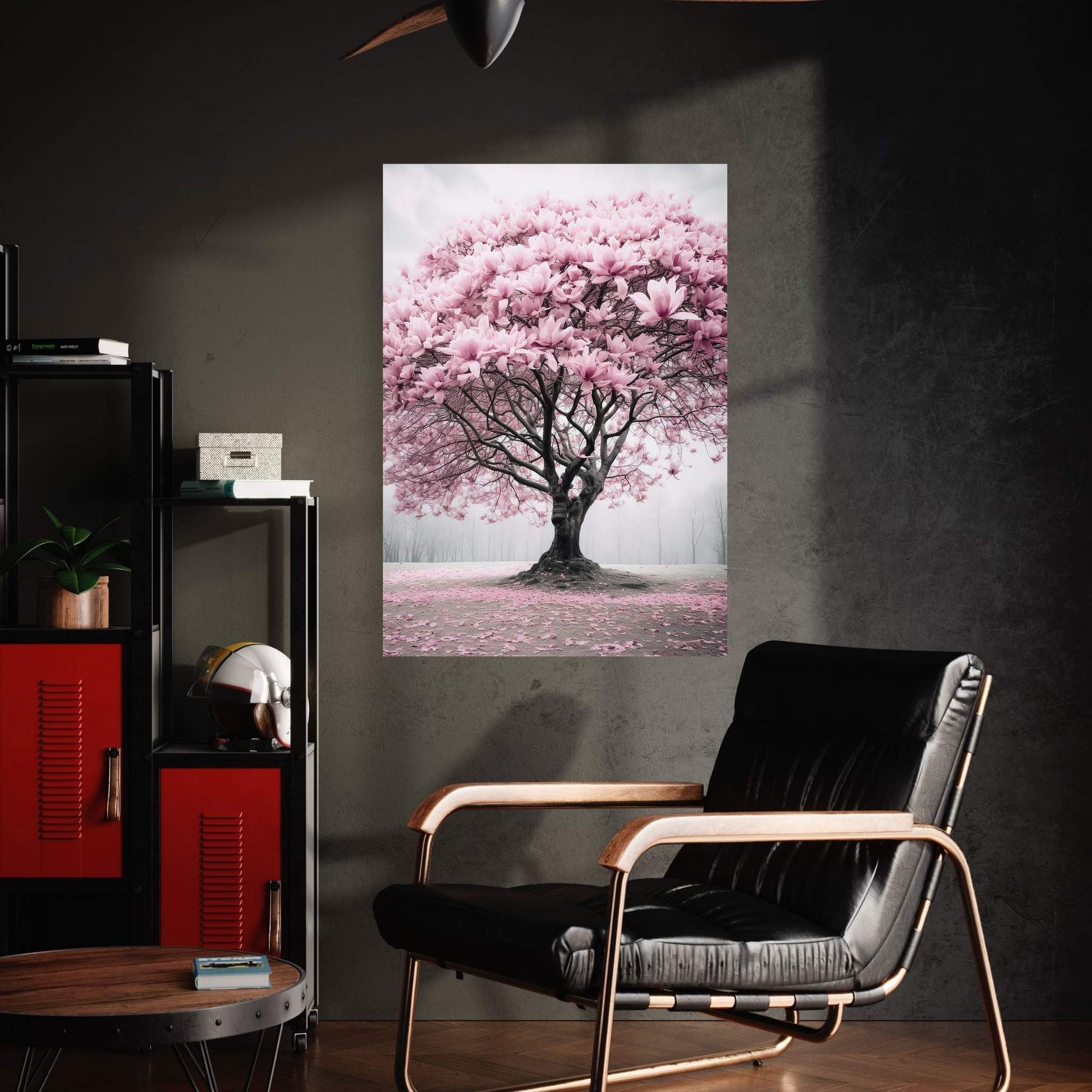 Pink Japanese Tree, Landscape Canvas Wall Art - Y Canvas