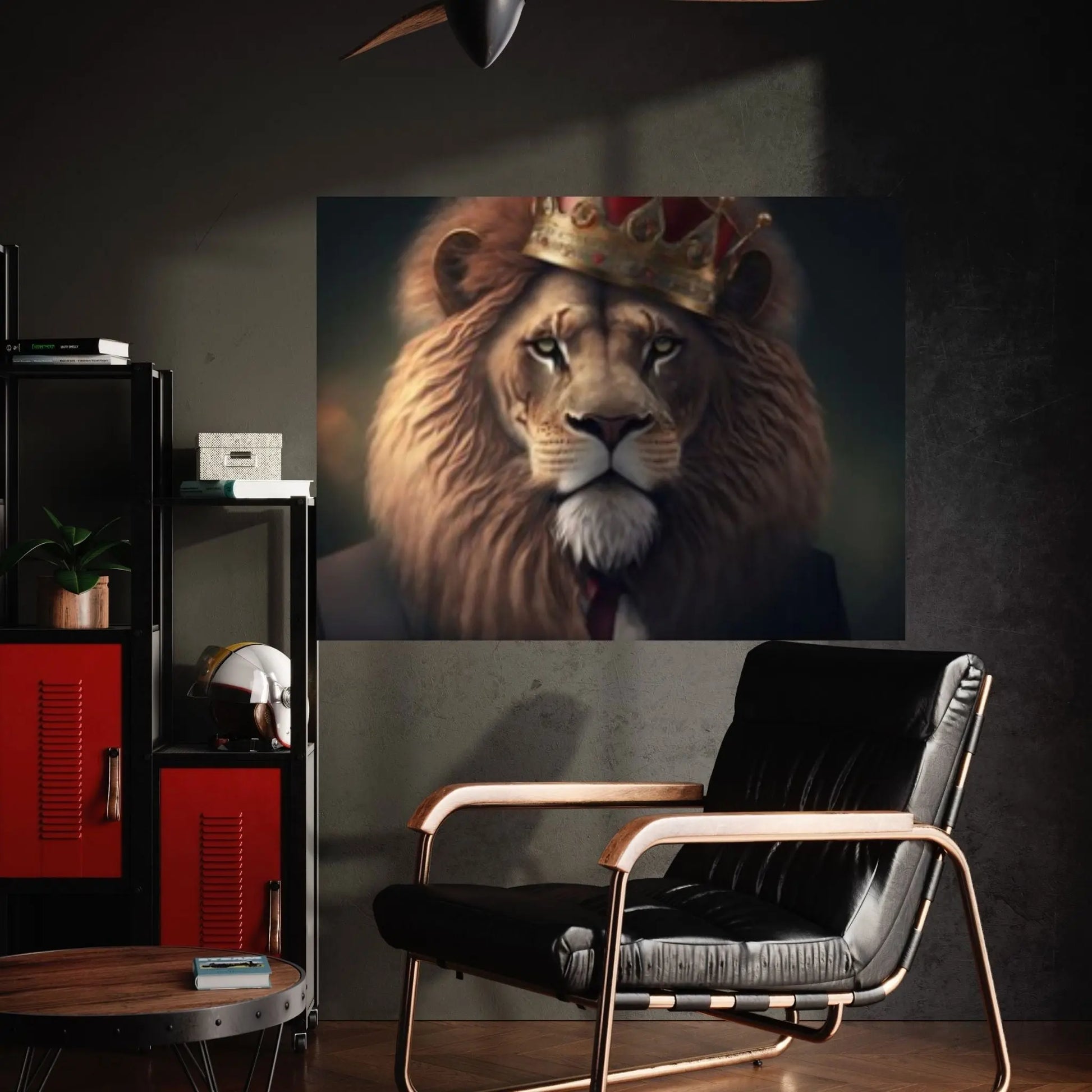 King Lion Canvas Wall Art Animal Wall Art, Canvas Wall Art,Animal wall art decor Large lion art - Y Canvas