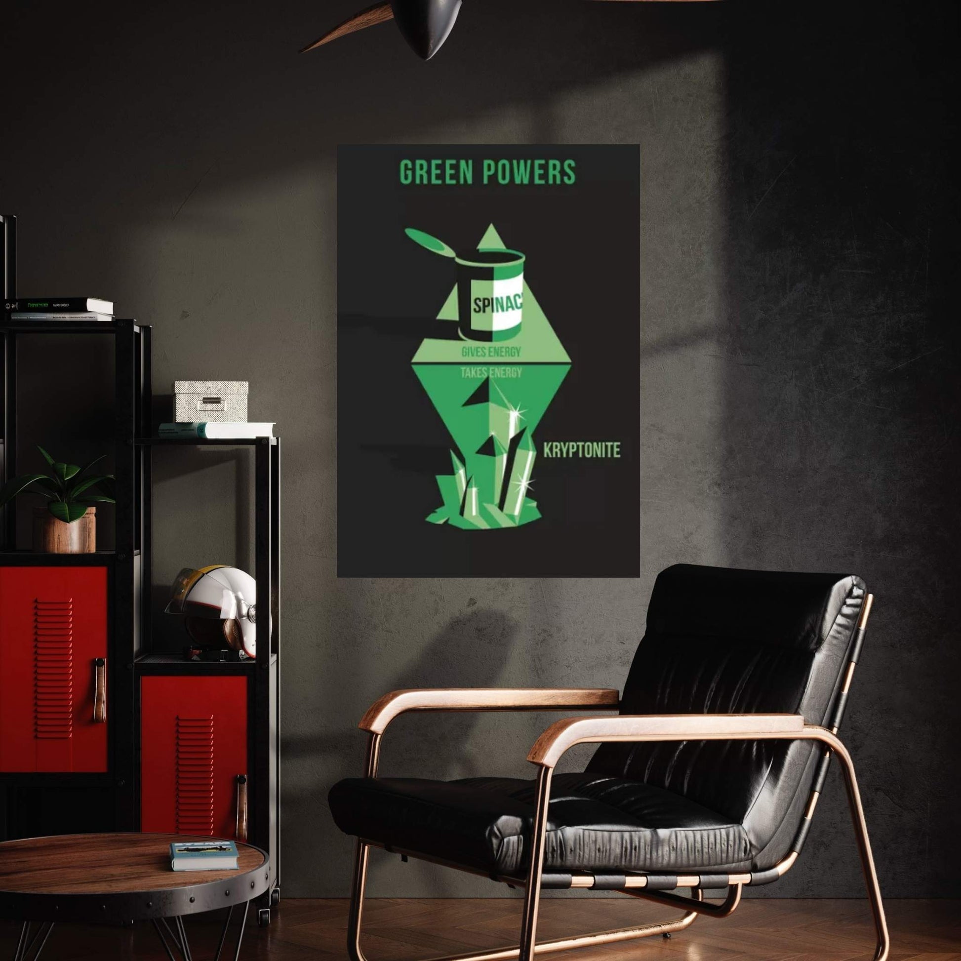 Green Powers Canvas Wall Art - Y Canvas