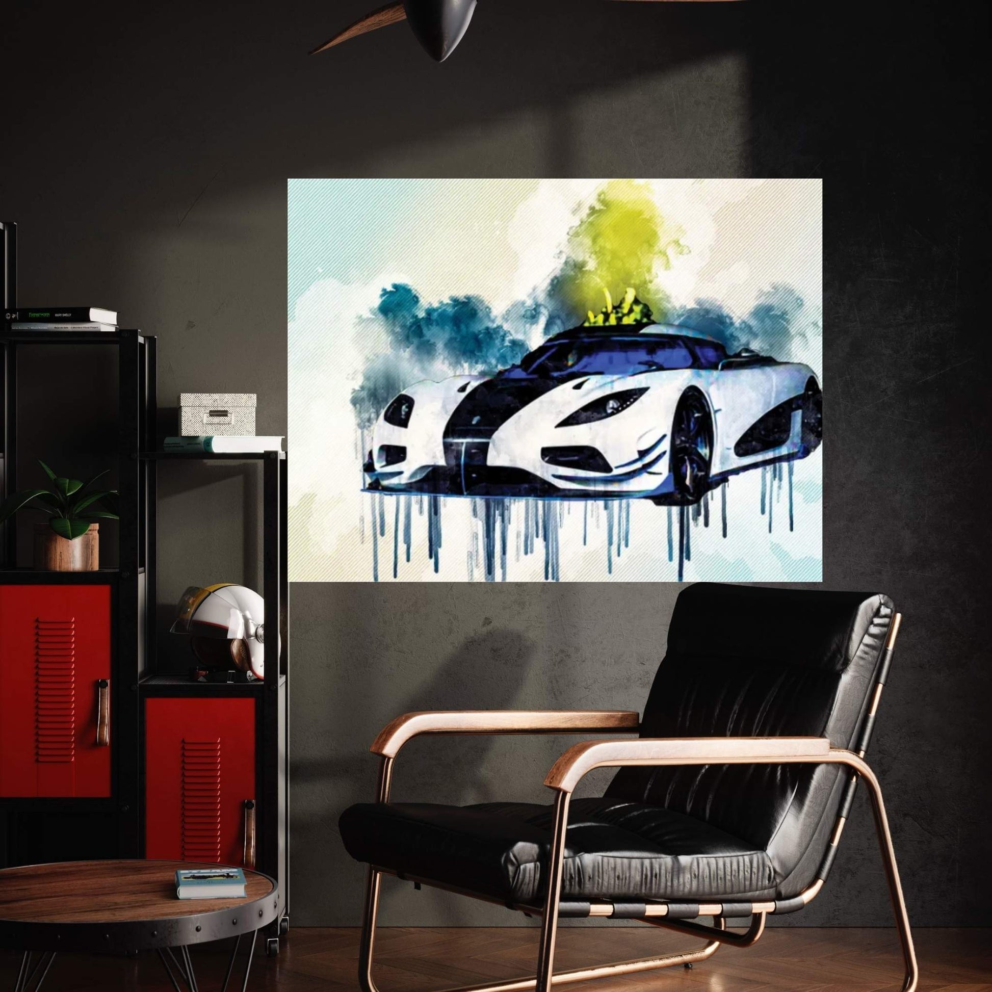 Koenigsegg Agera Hypercar Sports Cars Tuning White Canvas Wall Art - Y Canvas