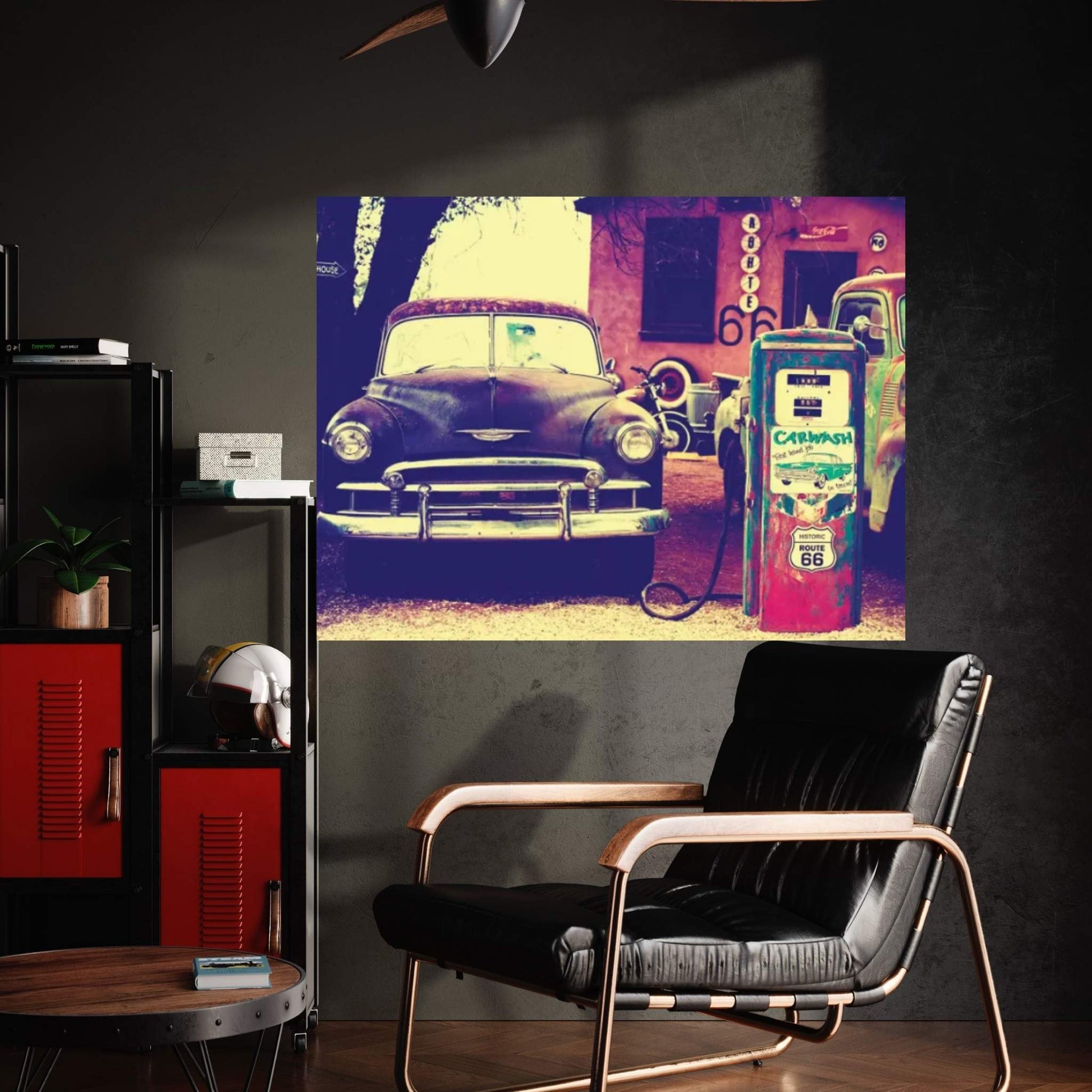 U.S. Route 66 Fill-Up Station Canvas Wall Art - Y Canvas