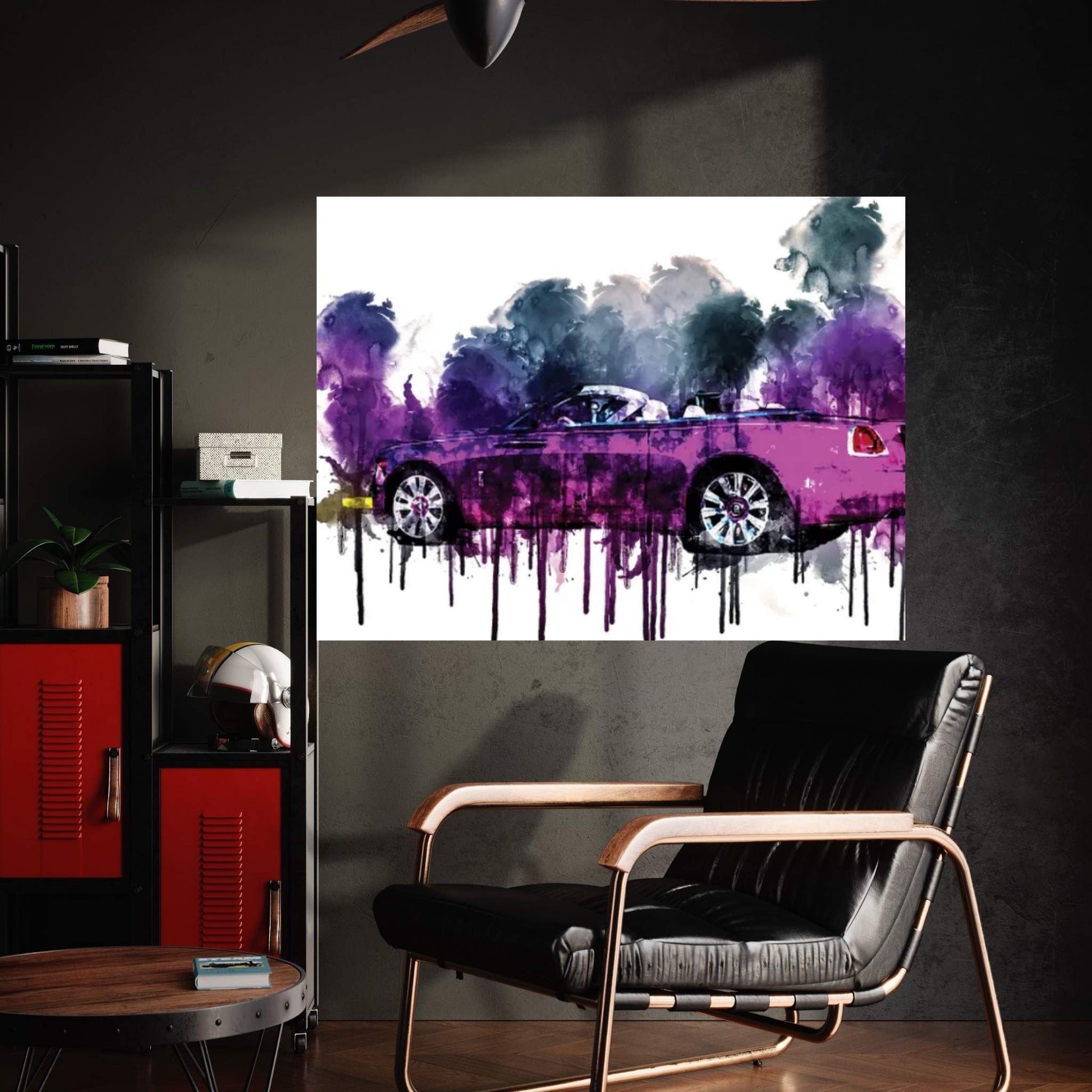 2017 Rolls Royce Dawn In Fuxia Canvas Wall Art - Y Canvas