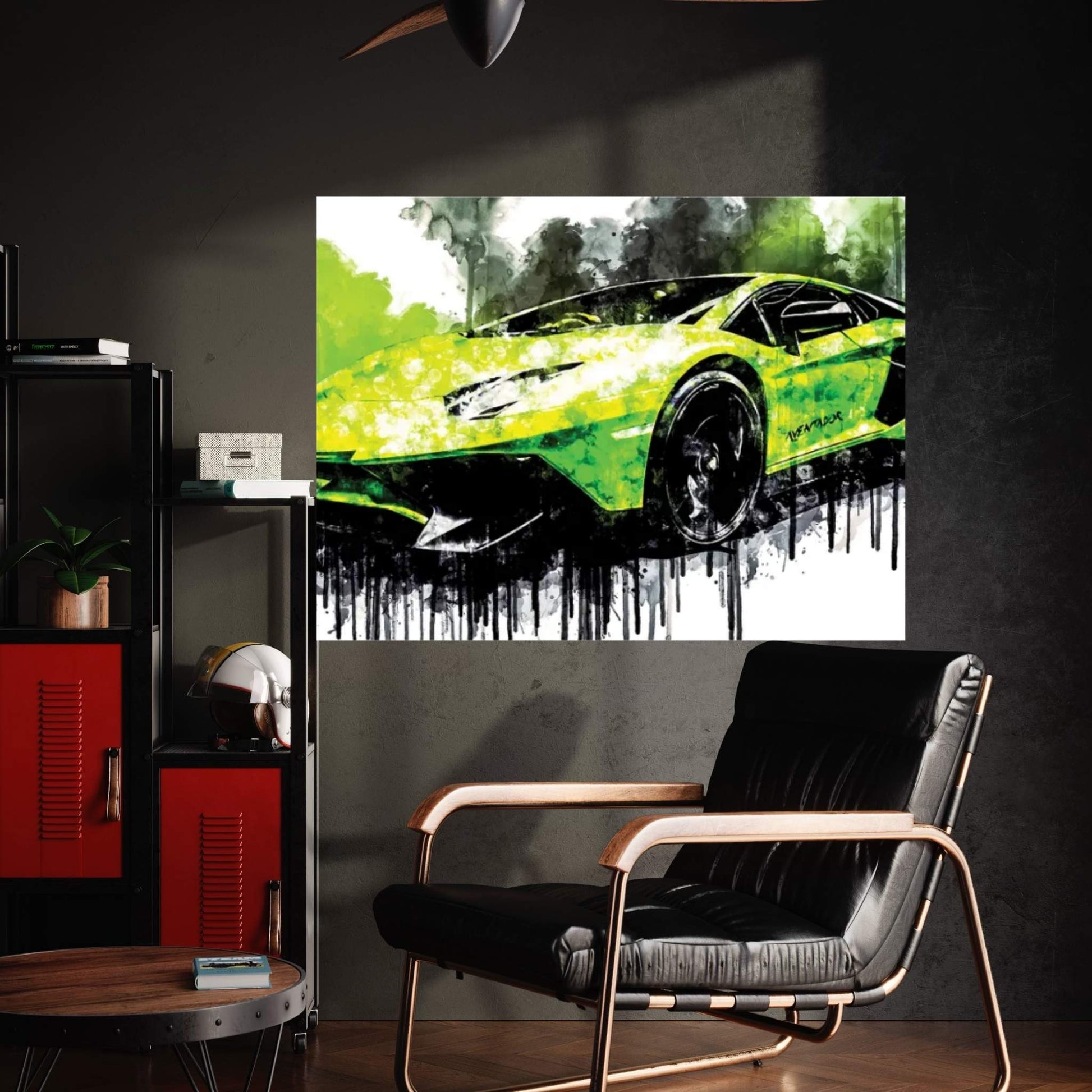 2017 Mcchip DKR Lamborghini Aventador Vehicle CLXII Canvas Wall Art - Y Canvas