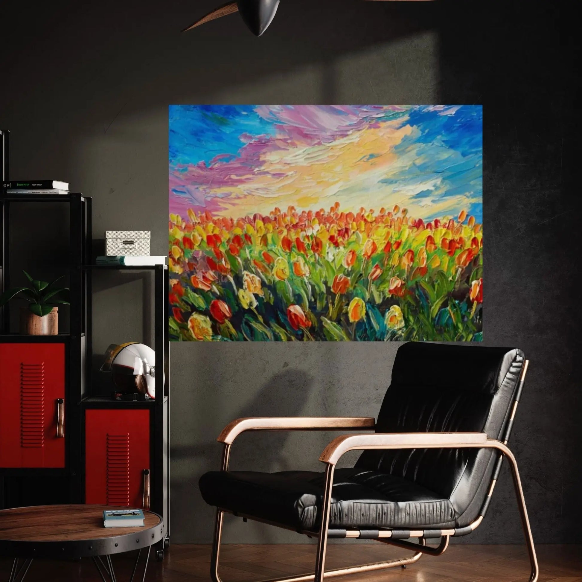 Tulip Oil Painting Tulip Canvas Art Tulip Wall Art Tulip Wall Decor - Y Canvas