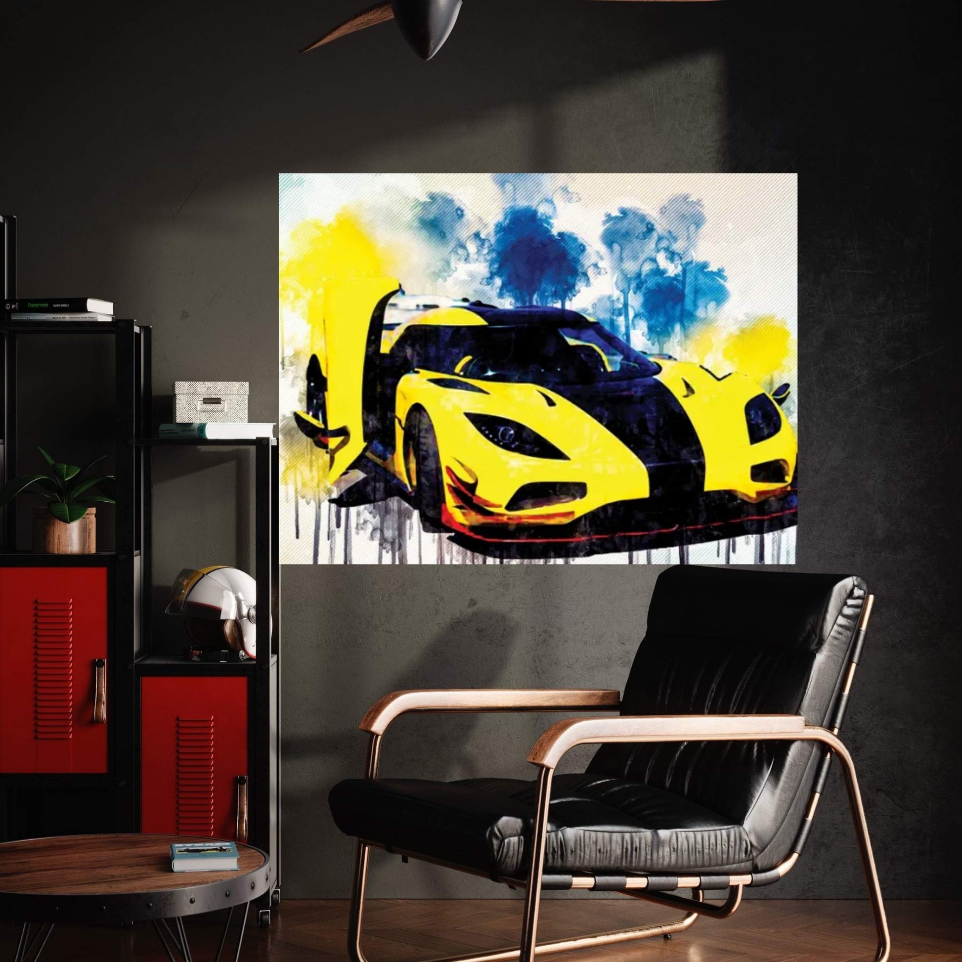 Koenigsegg Agera R Hypercar Sports Cars Yellow Canvas Wall Art - Y Canvas