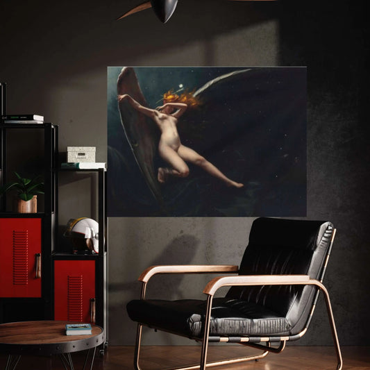 Starry Skies Fairy Canvas - Luis Ricardo Falero Wall Art - Y Canvas