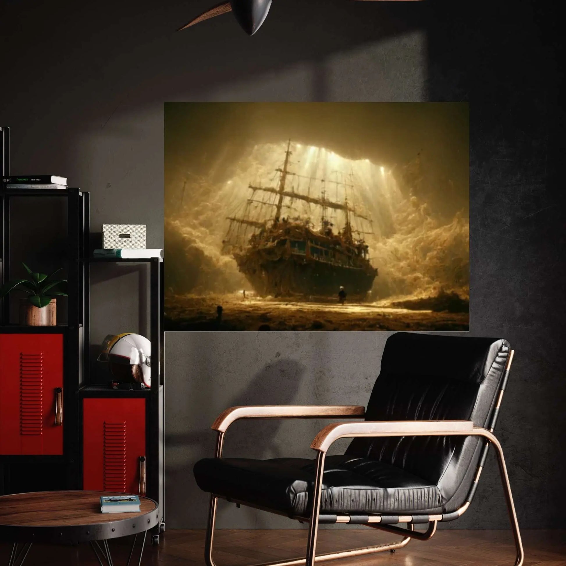 Ship Wars Wall Art,Pirate Ship Framed Canvas - Canvas Wall Art Luxury Decor for Room - Y Canvas