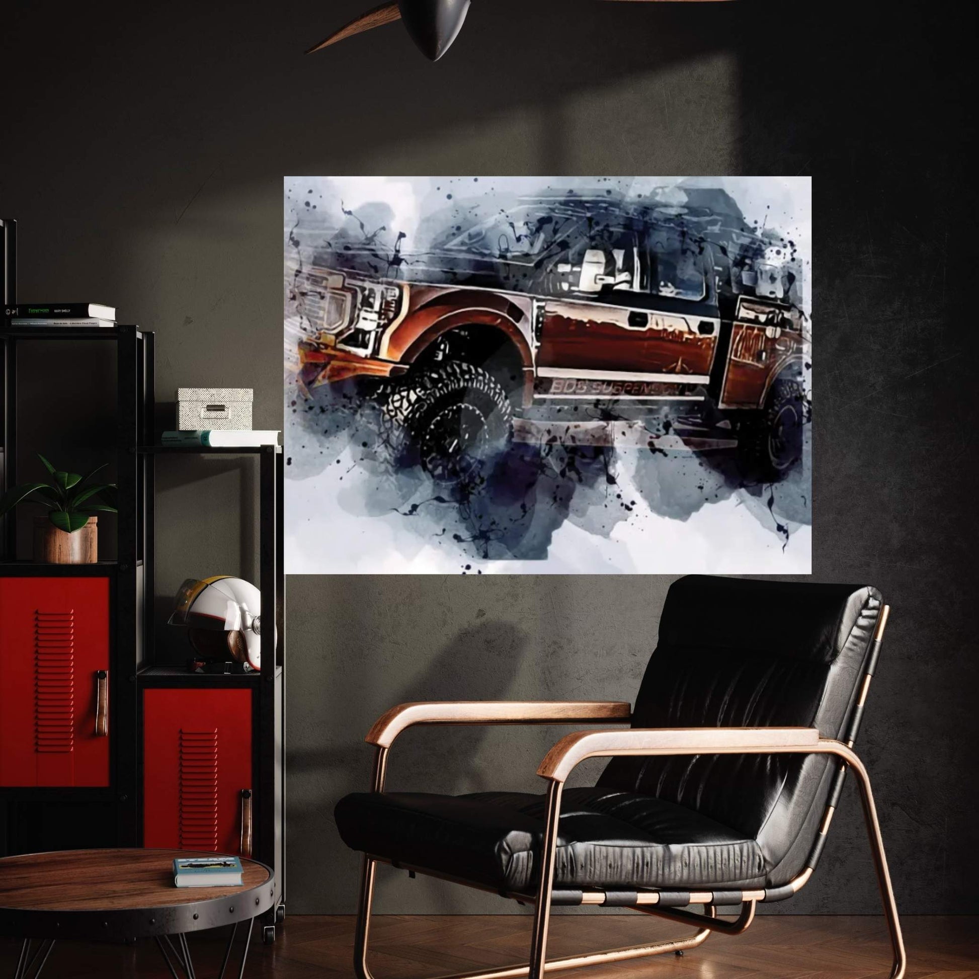 Ford F-350 Super Duty Crew Cab Exterior Golden Canvas Wall Art - Y Canvas