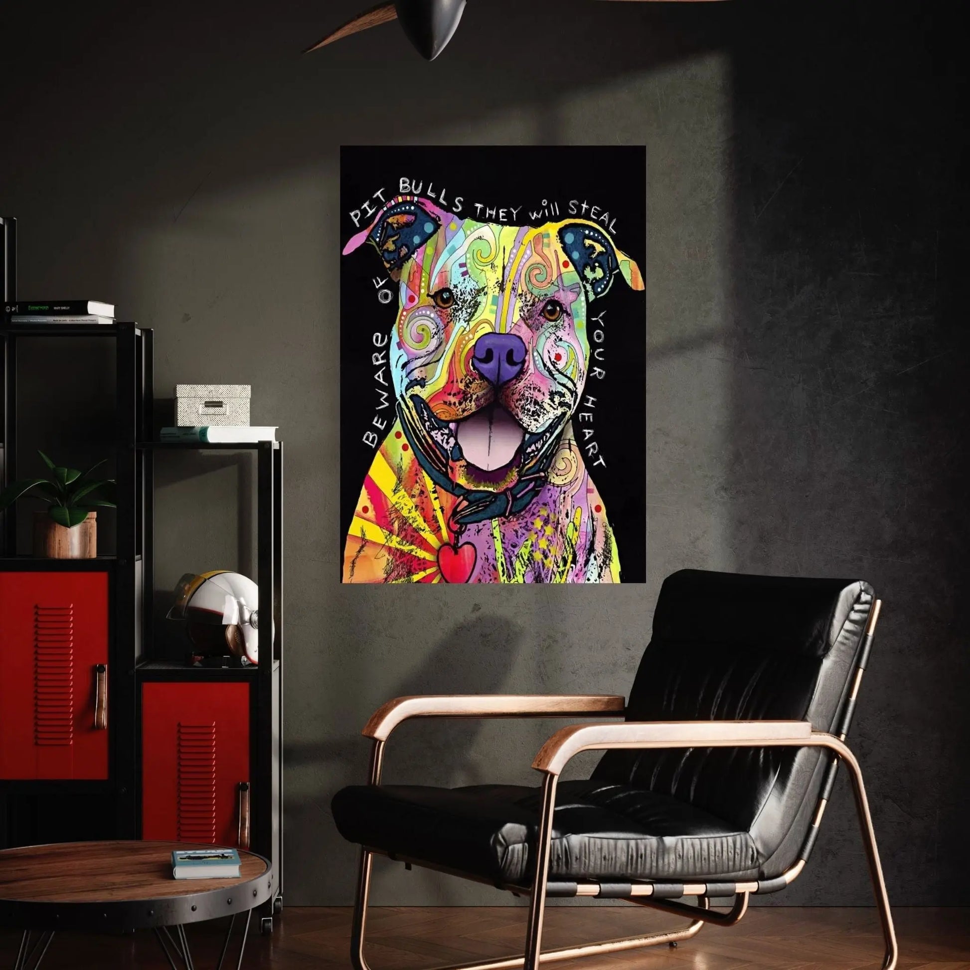 Beware of Pit Bulls Canvas Wall Art - Y Canvas