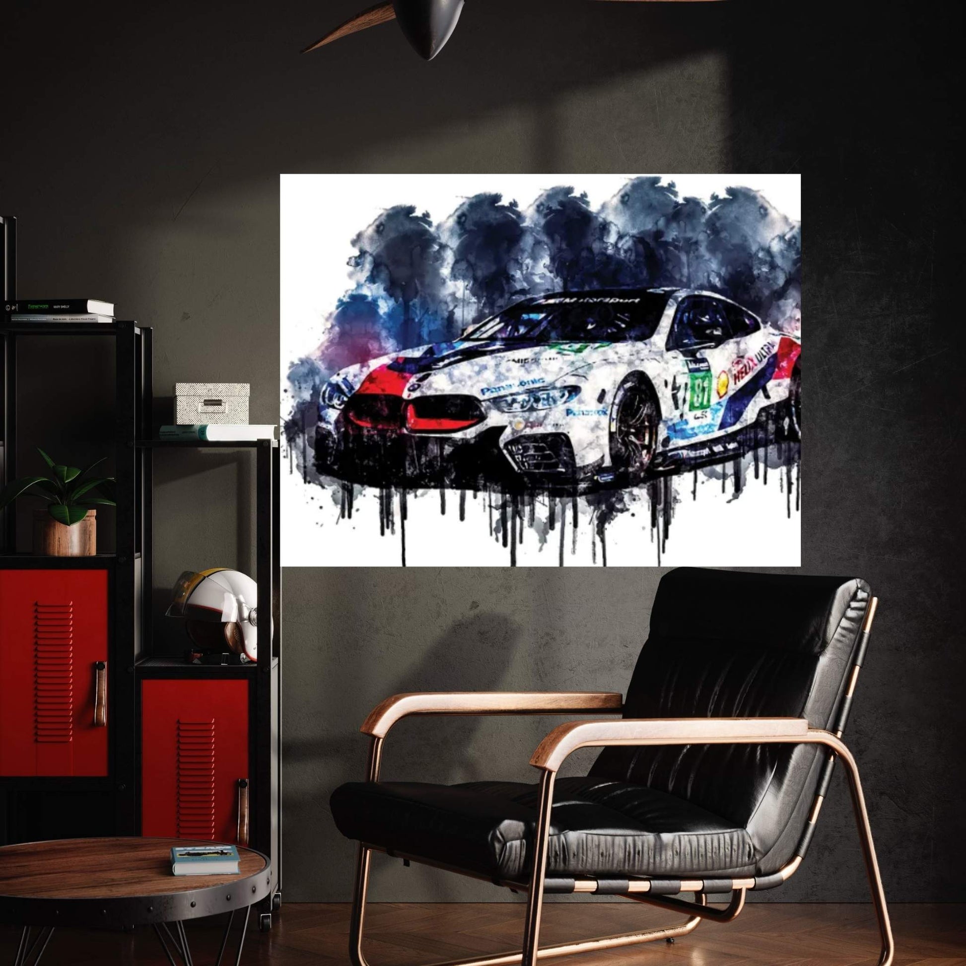 2018 BMW M8 GTE Vehicle CDXXVIII Canvas Wall Art - Y Canvas