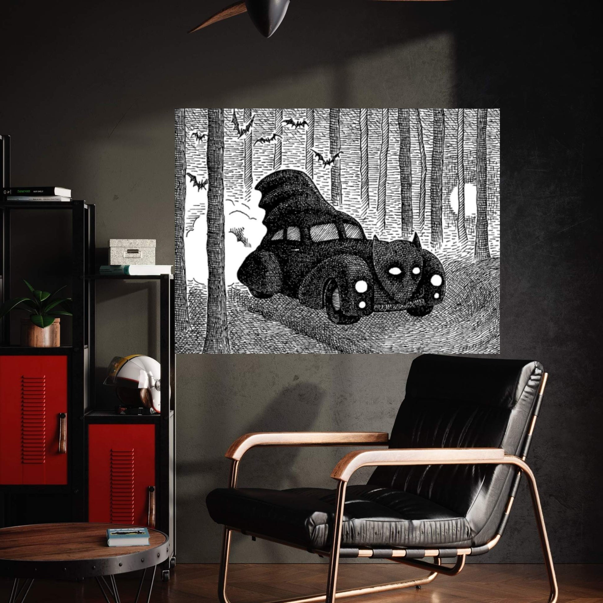 Bat-Mobile Canvas Wall Art - Y Canvas