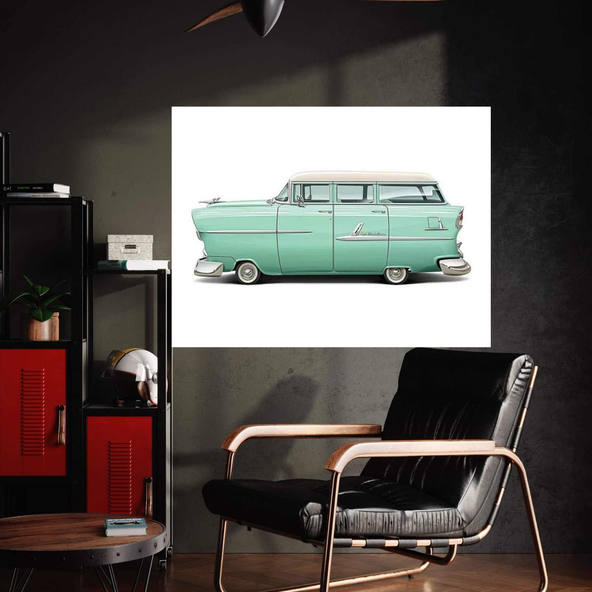 1955 Chevrolet Belair Wagon Canvas Wall Art - Y Canvas