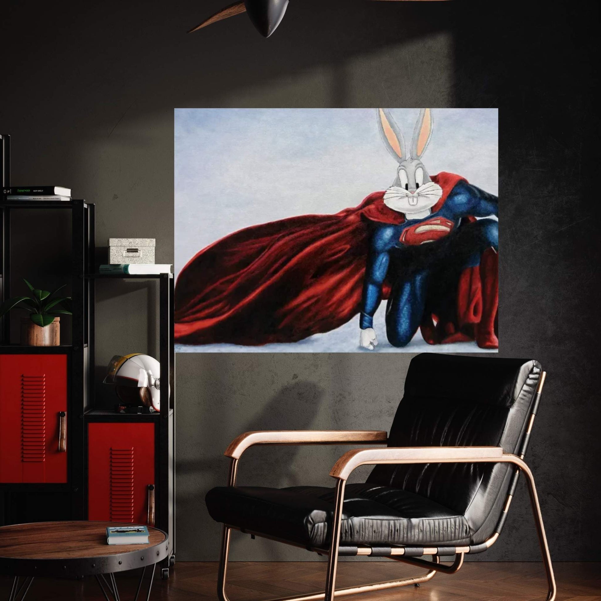 Bunny Of Steel Canvas Wall Art - Y Canvas