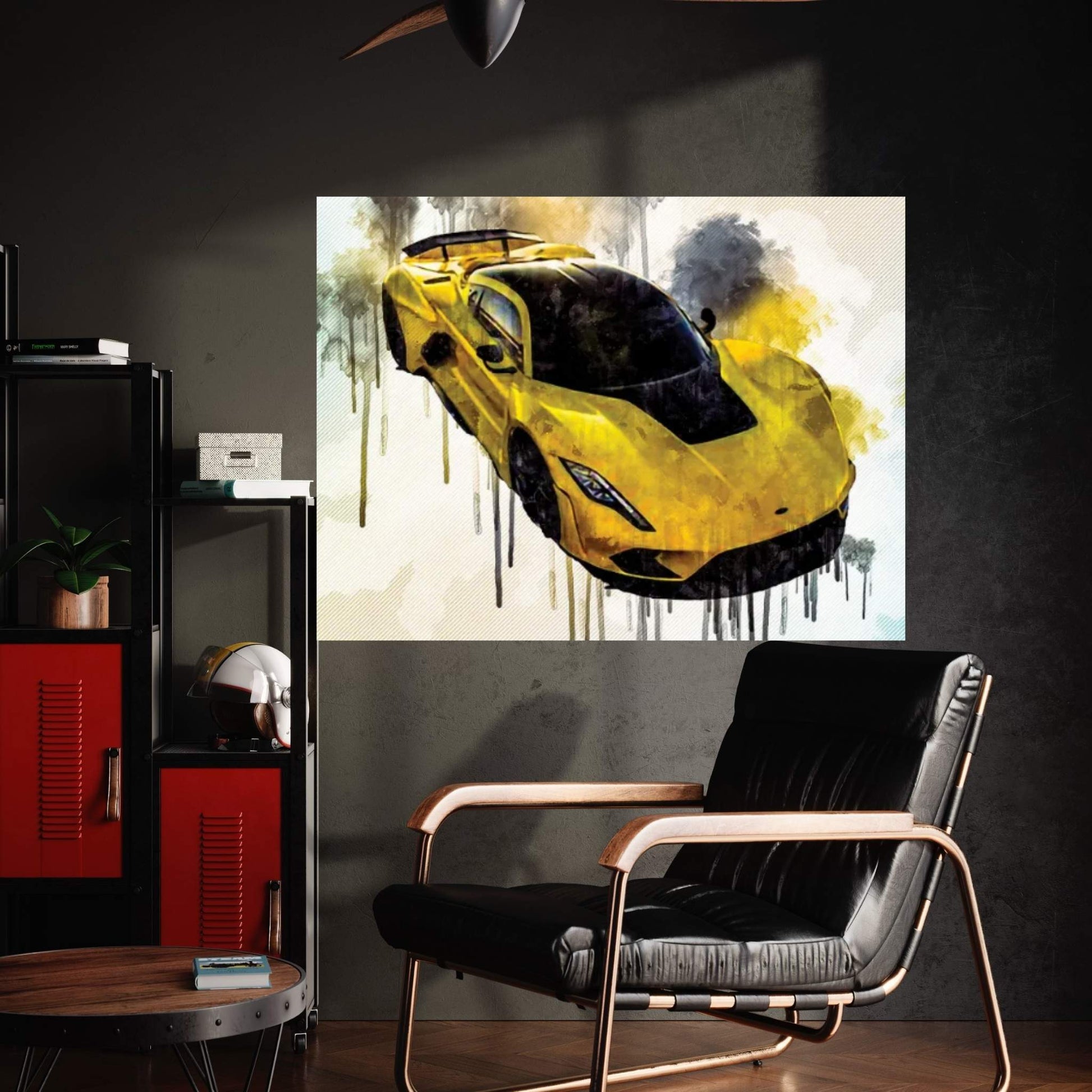 Hennessey Venom F5 2019 Sports Hypercar New Sports Cars Yellow Venom Canvas Wall Art - Y Canvas