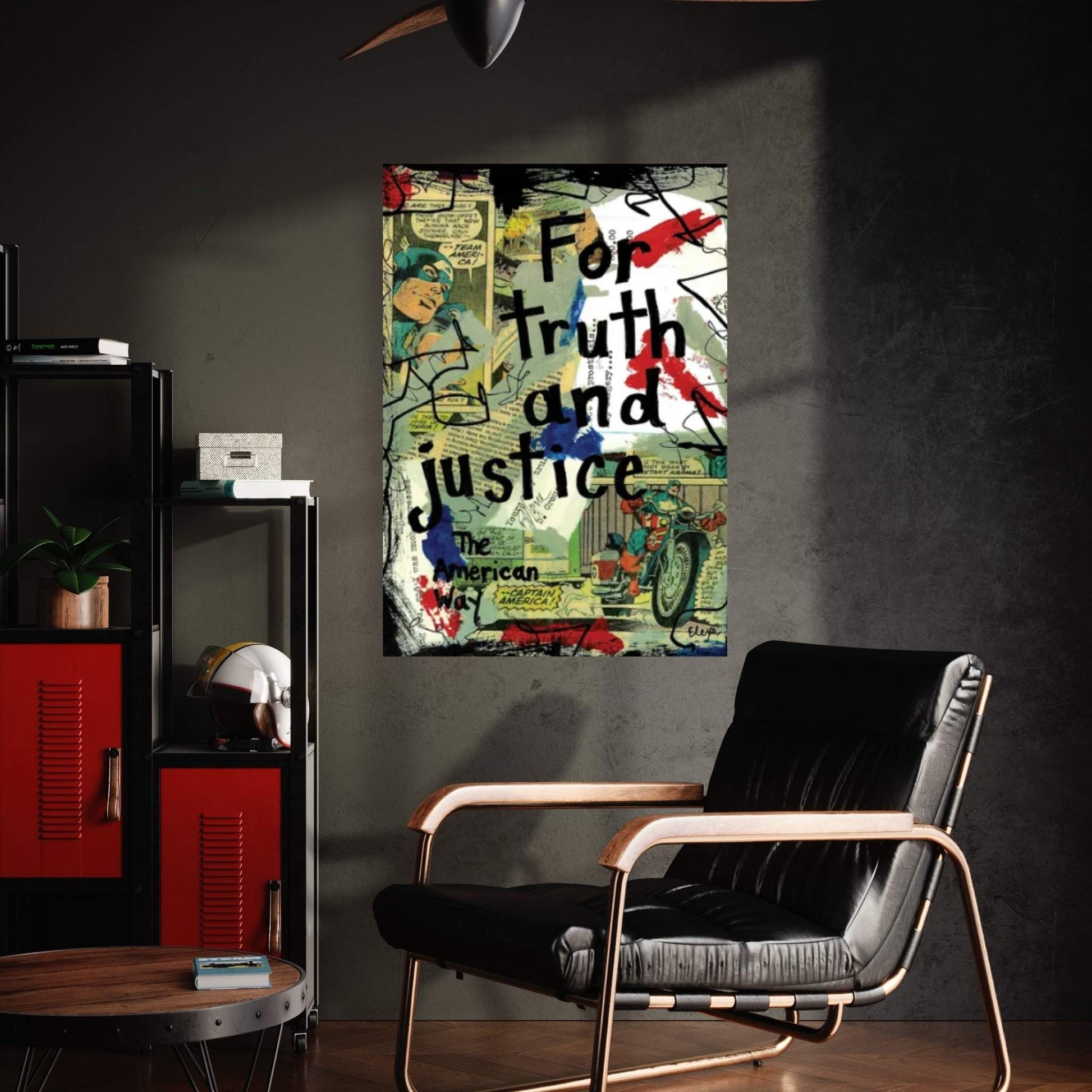 Truth Justice Captain America Canvas Wall Art - Y Canvas