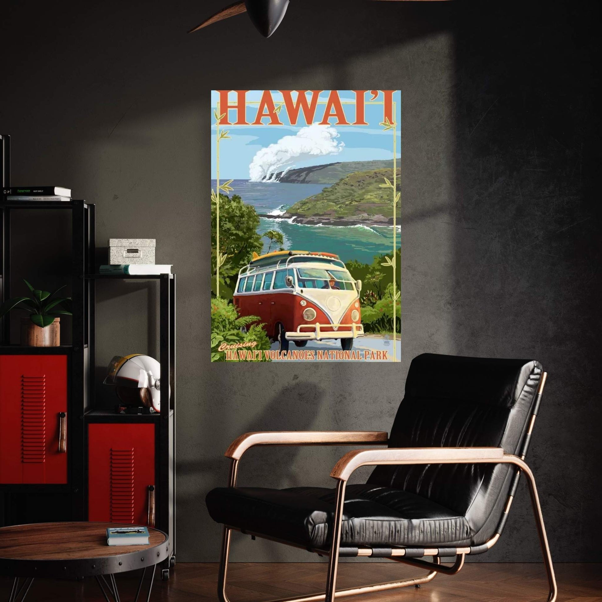 Hawai'i Volcanoes National Park (VW Type 2) Canvas Wall Art - Y Canvas