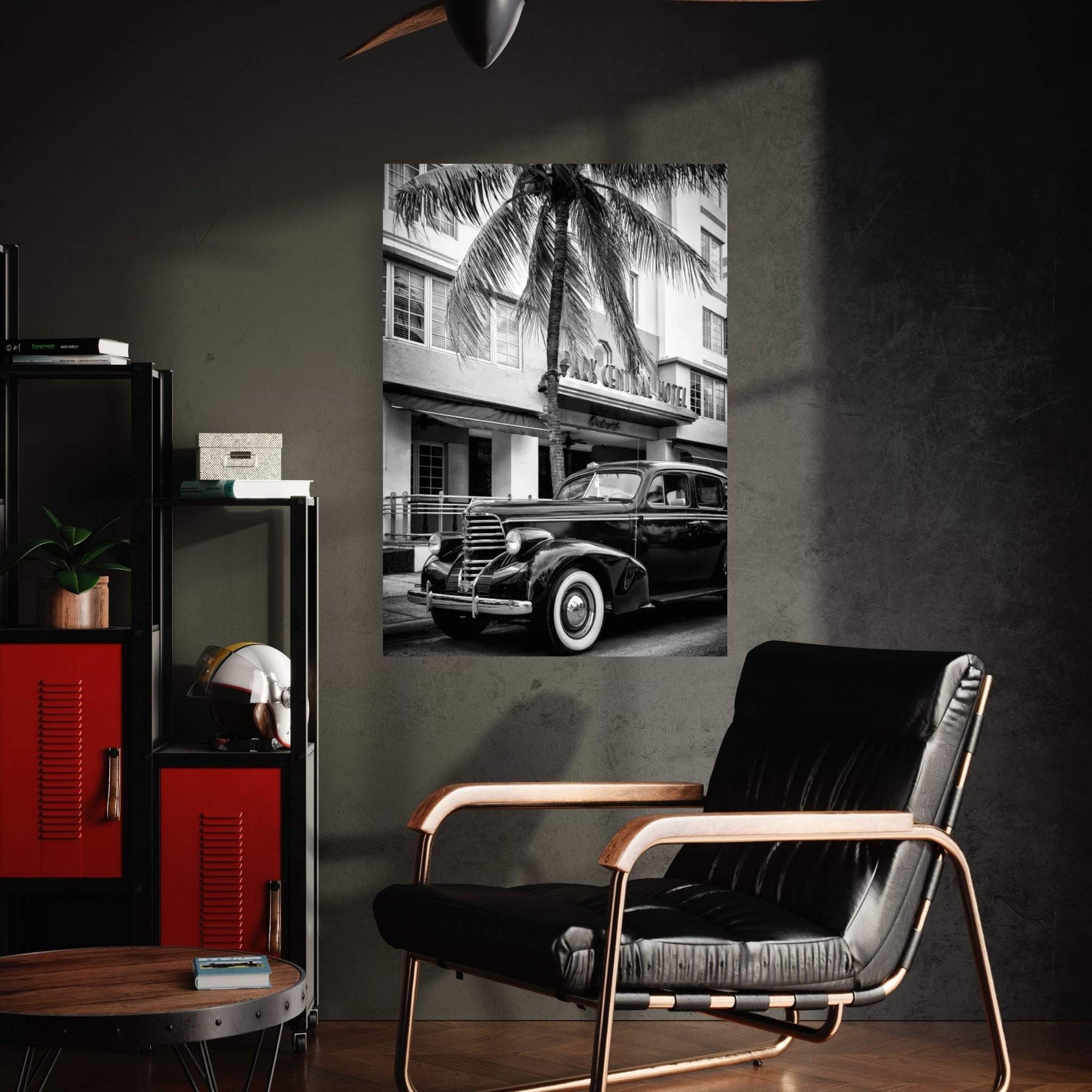 Vintage Car & Art Deco District Canvas Wall Art - Y Canvas