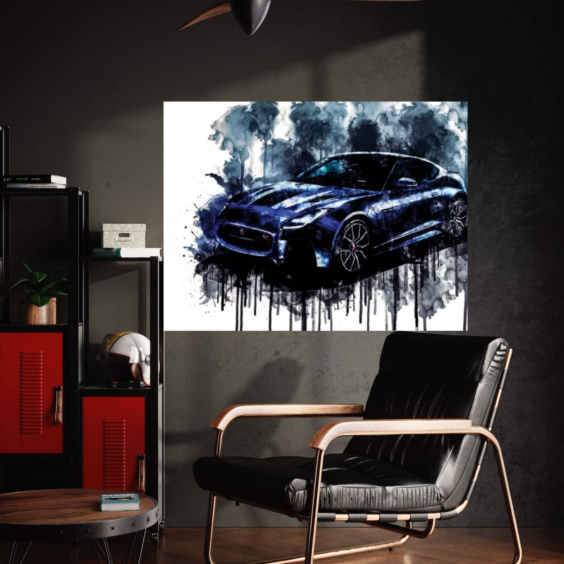 Car 2018 Jaguar F Type SVR Graphic Pack Coupe Canvas Wall Art - Y Canvas