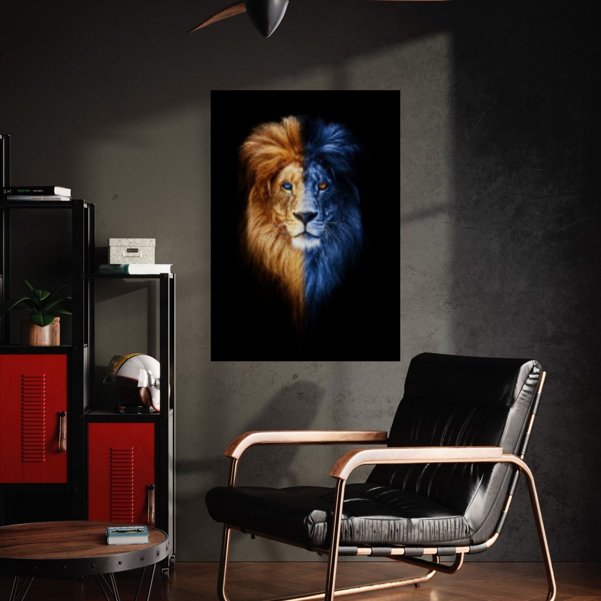 African Lion Canvas Wall Art, Lion wall art - Y Canvas