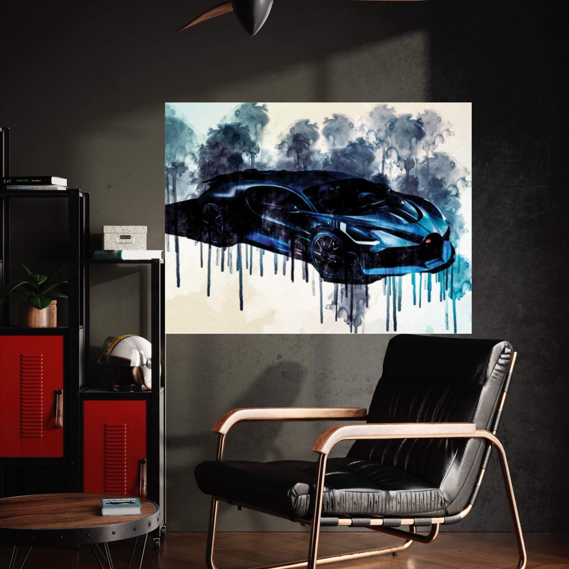 Bugatti Divo 2019 Luxury Racing Car Top View From The Front Canvas Wall Art - Y Canvas