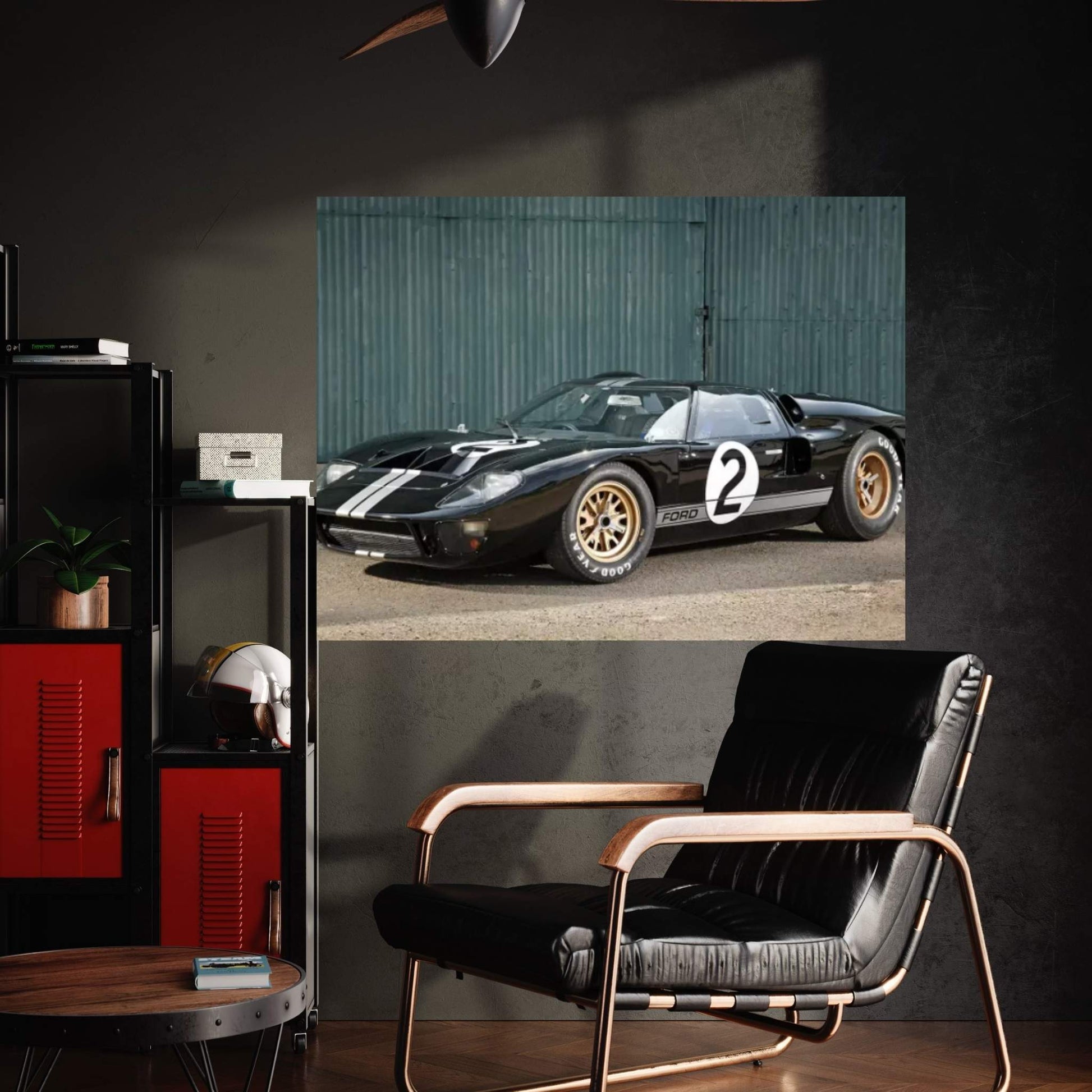 Ford Gt40 Le Mans Race Car, 1966 Canvas Wall Art - Y Canvas