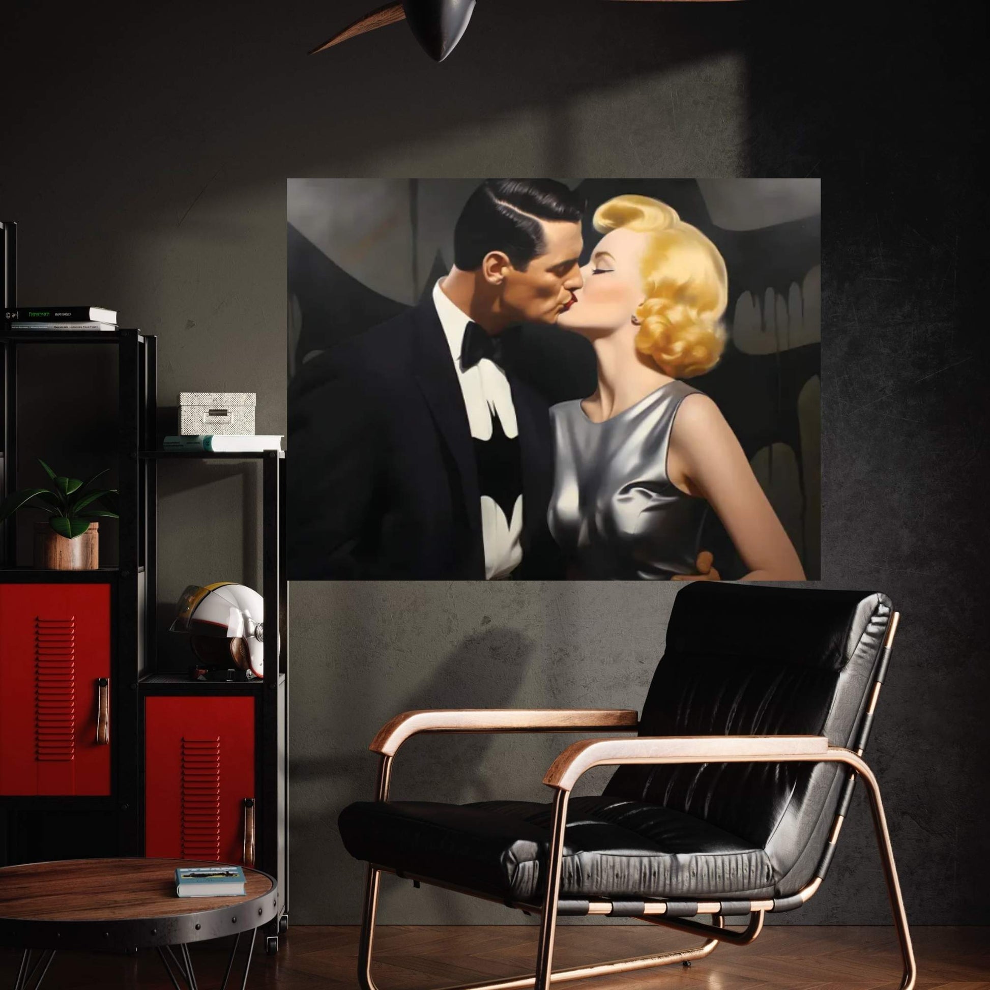 Marilyn And Batman Canvas Wall Art - Y Canvas