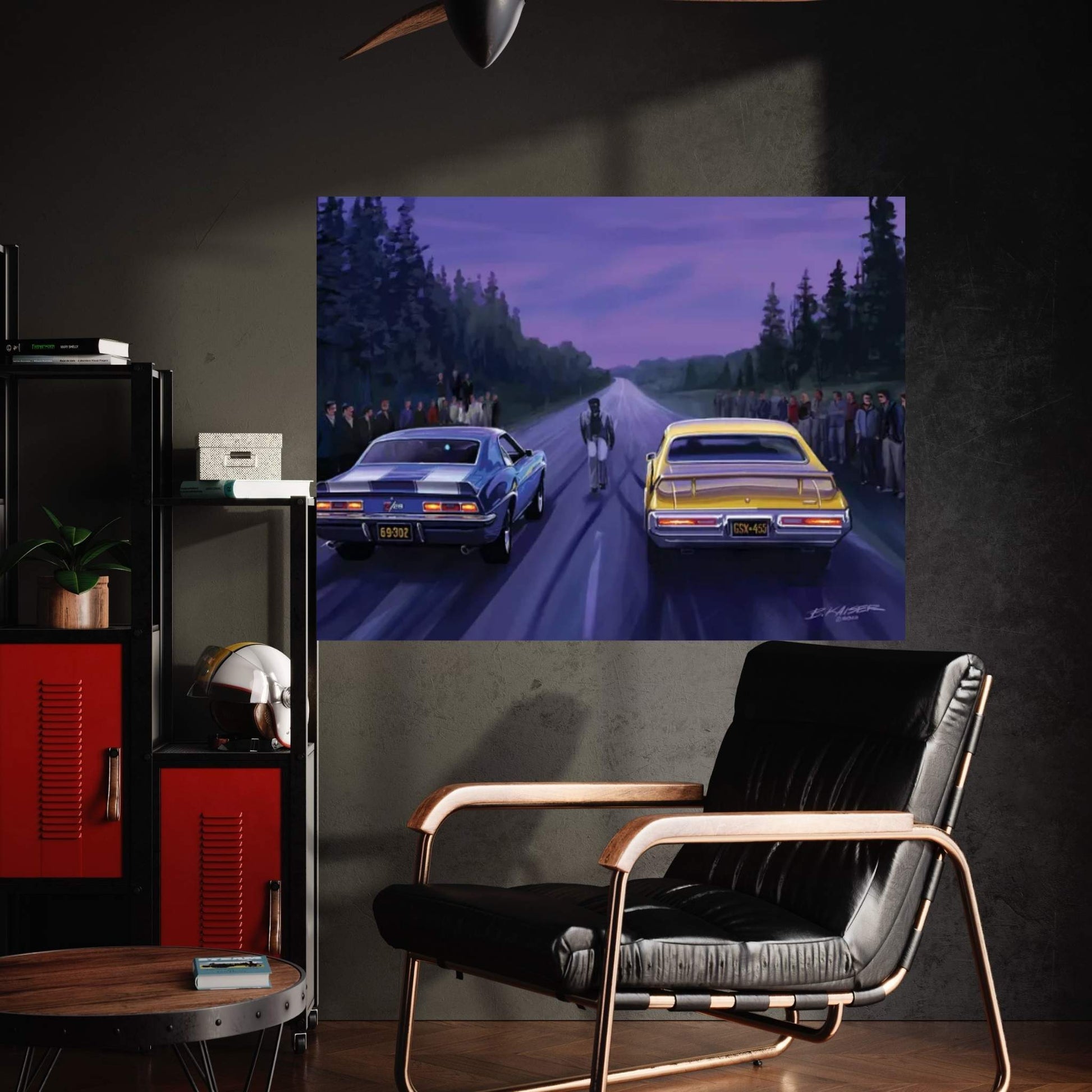 Back Road Races Canvas Wall Art - Y Canvas