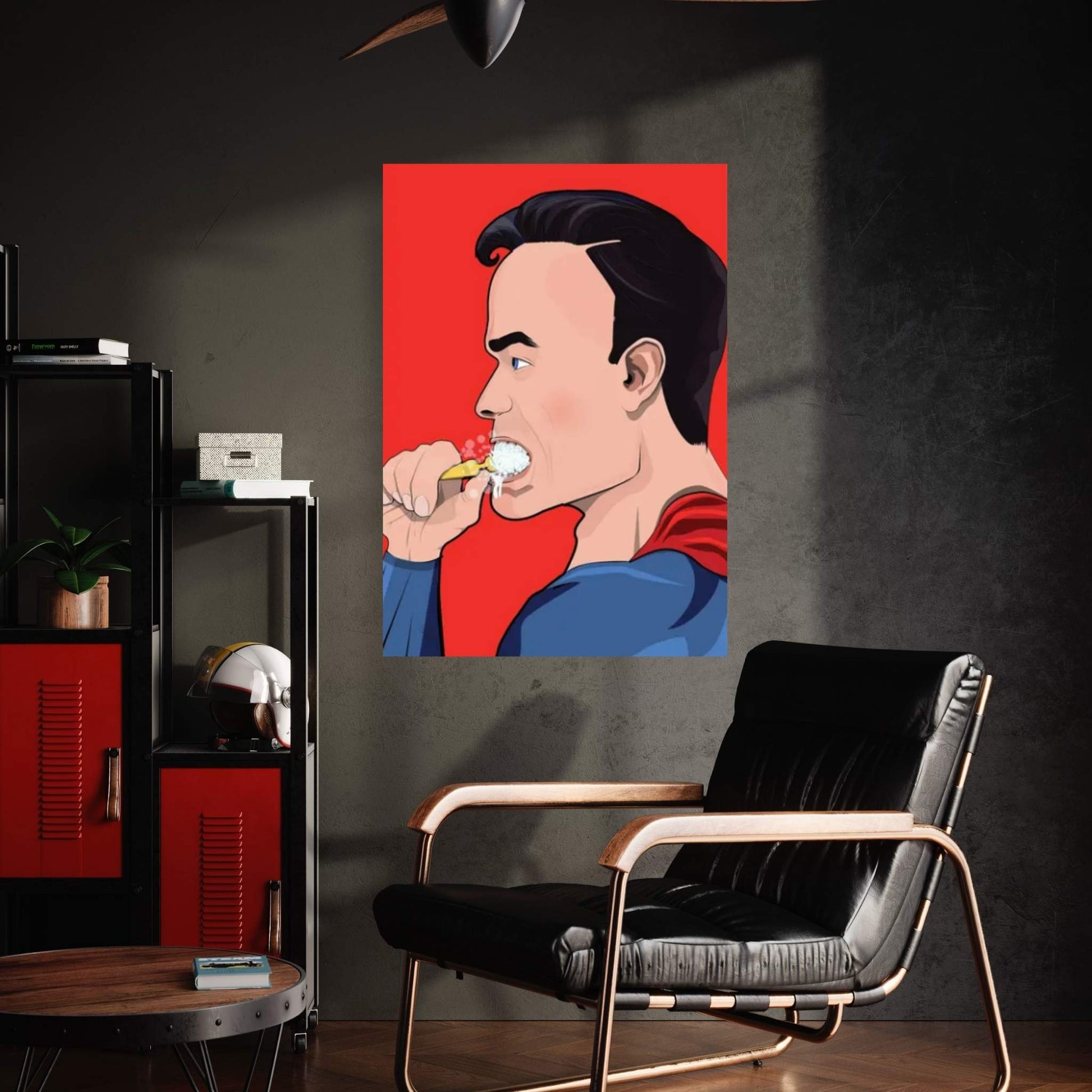 Superman Teeth Canvas Wall Art - Y Canvas