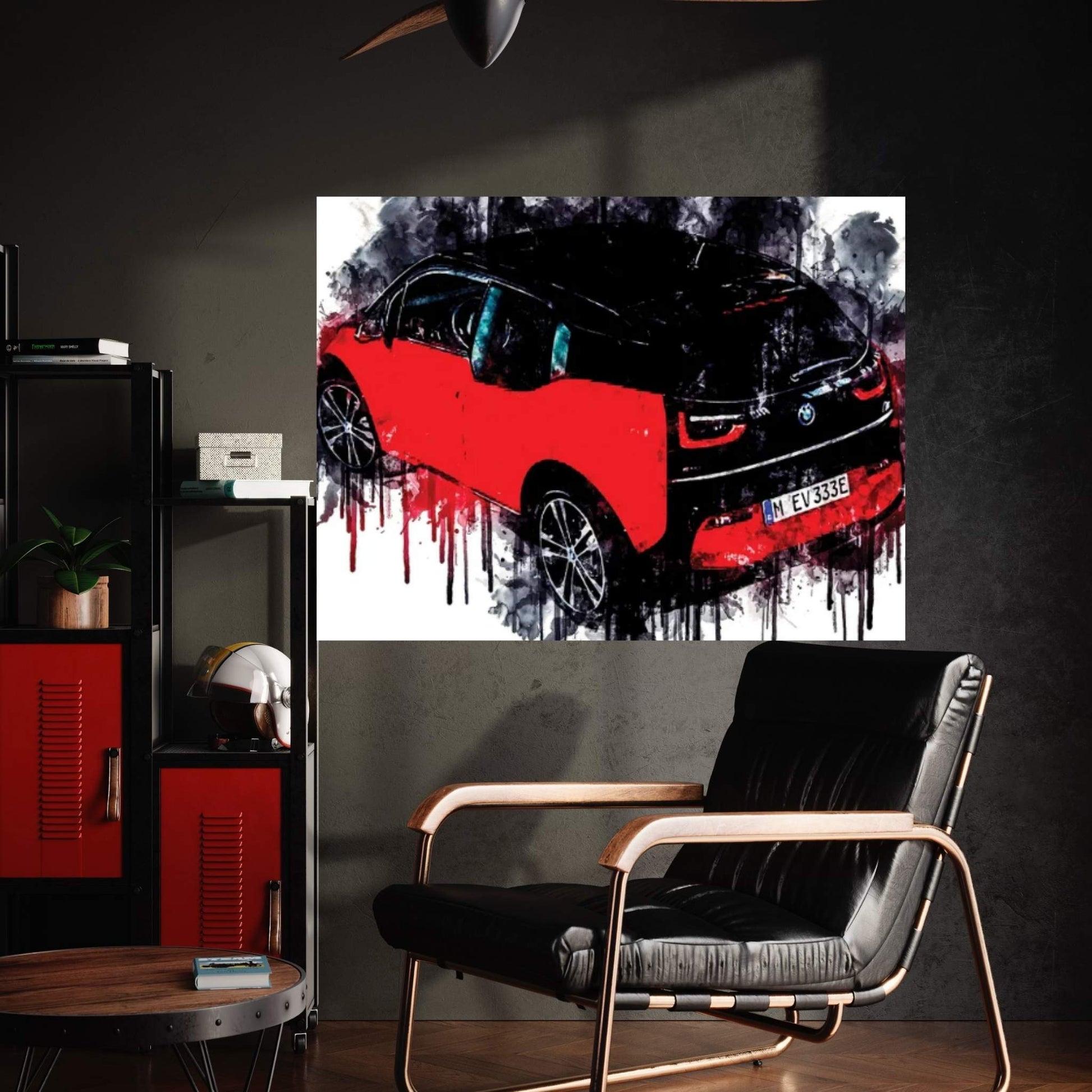 2018 BMW i3s Rear Vehicle CCCXCVII Canvas Wall Art - Y Canvas